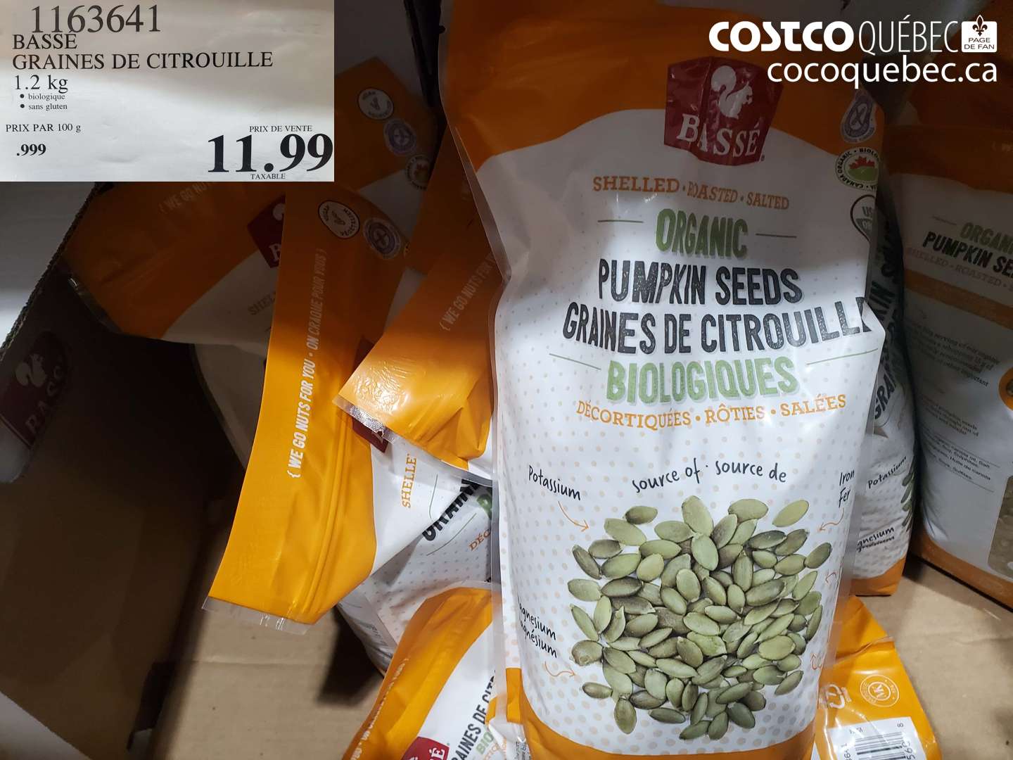 1163641 GRAINES DE CITROUILLE 1.2 kg $11.99