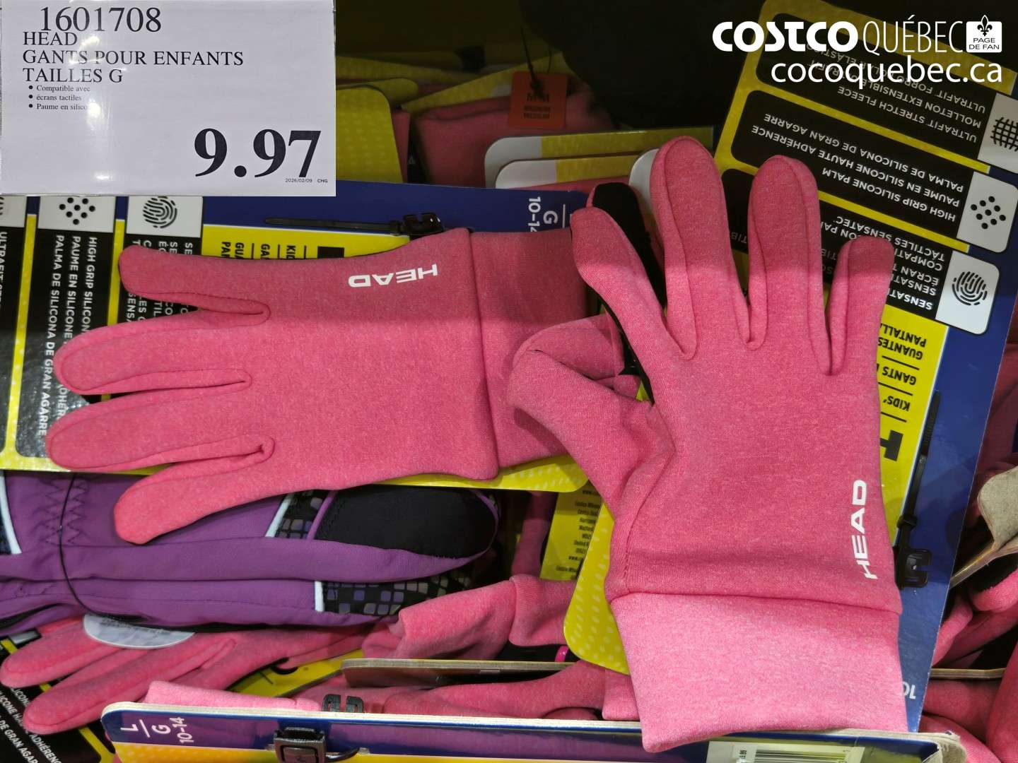 1601708 HEAD GANTS POUR ENFANTS TAILLES G $9.97