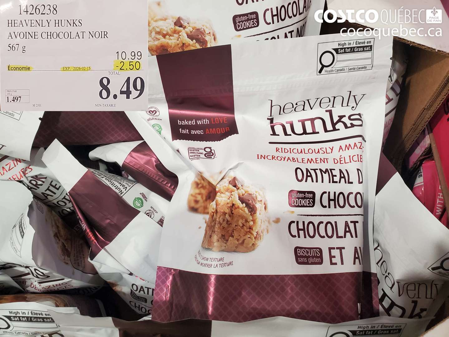 1426238 HEAVENLY HUNKS AVOINE CHOCOLAT NOIR ($2.50 INSTANT SAVINGS EXPIRES ON 2026-02-15) $8.49