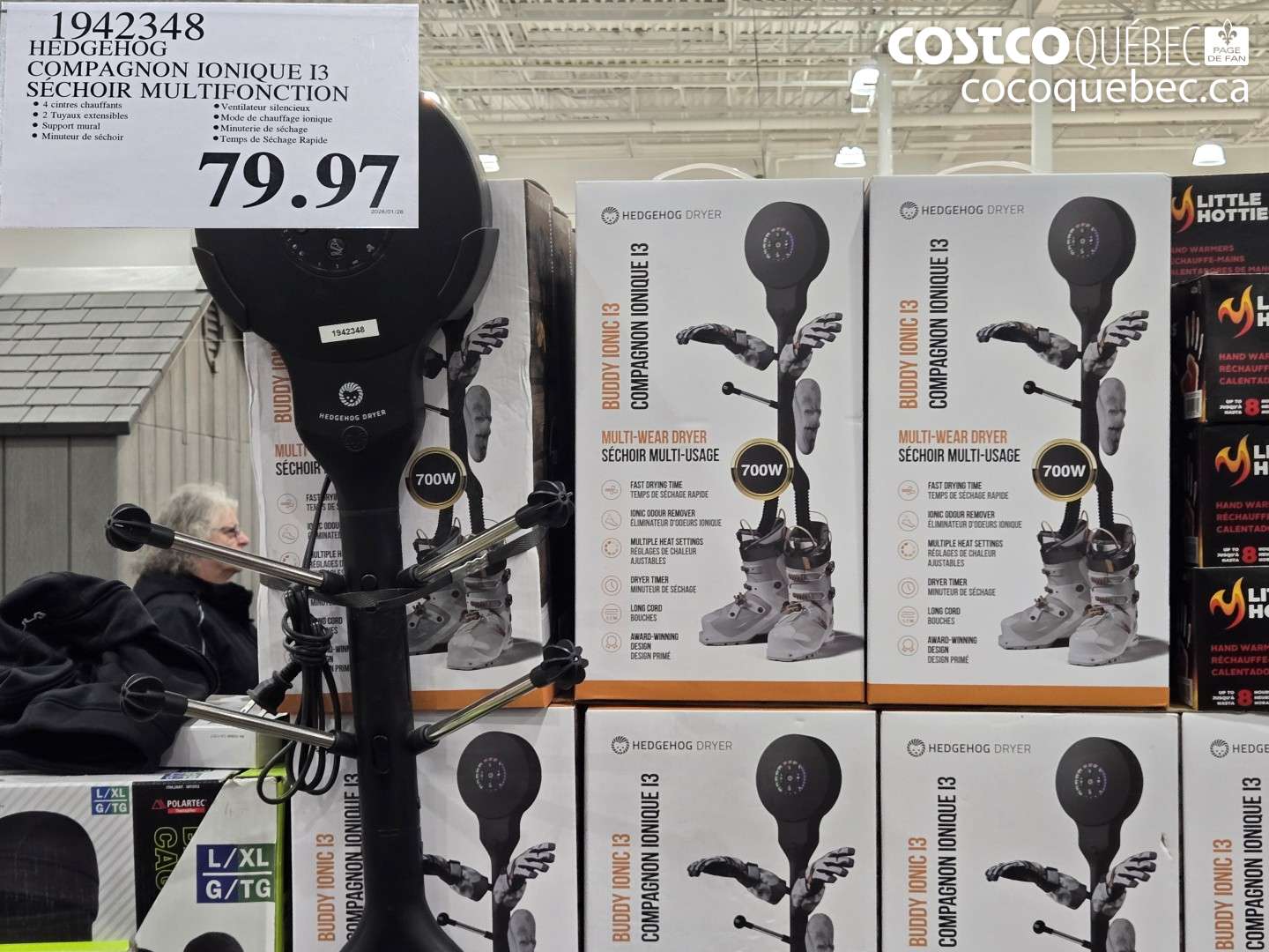 1942348 HEDGEHOG COMPAGNON IONIQUE 13 SÉCHOIR MULTIFONCTION $79.97