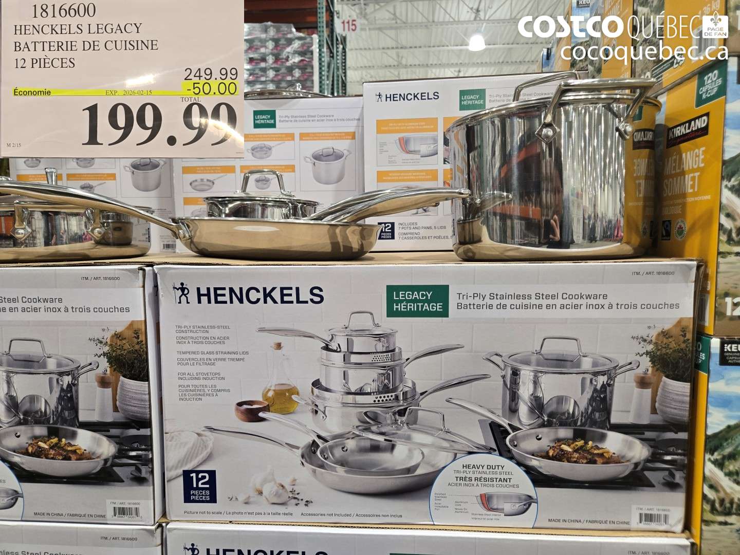 1816600 HENCKELS LEGACY BATTERIE DE CUISINE 12 PIECES ($50.00 INSTANT SAVINGS EXPIRES ON 2026-02-15) $199.99