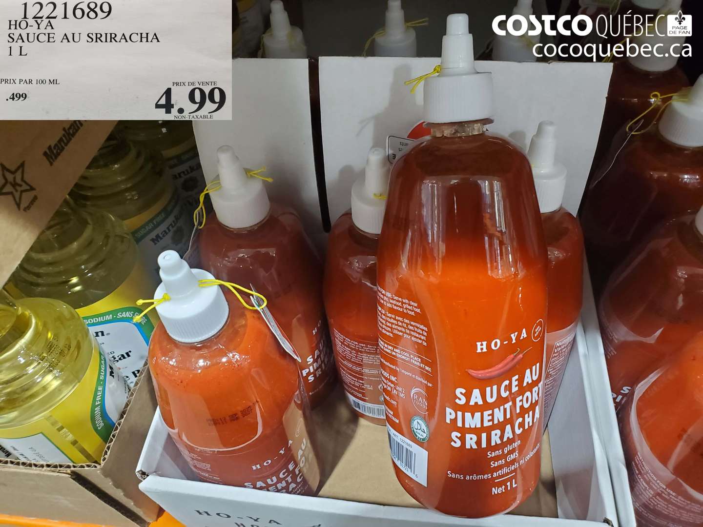 1221689 HO-YA SAUCE AU SRIRACHA 1 L $4.99