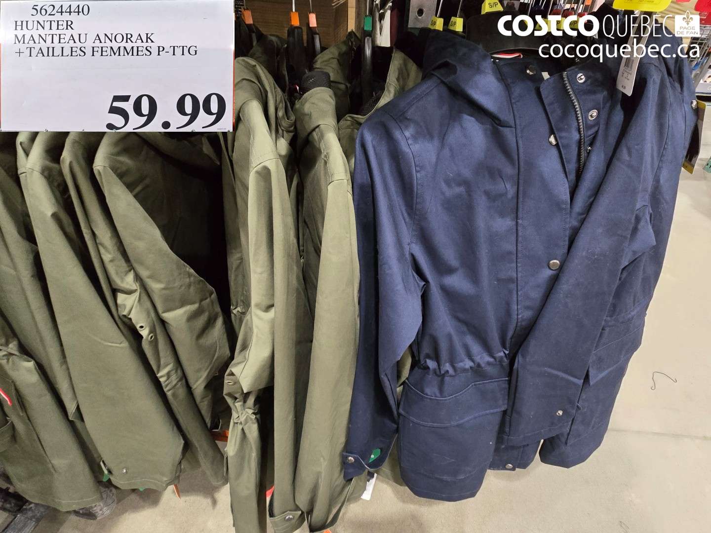 5624440 HUNTER MANTEAU ANORAK +TAILLES FEMMES P-TG $59.99