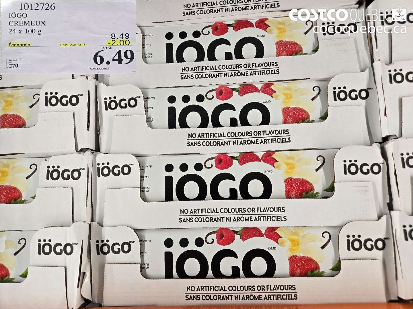1012726 IÖGO CRÉMEUX 24 x 100 g ($2.00 INSTANT SAVINGS EXPIRES ON 2026-02-15) $6.49