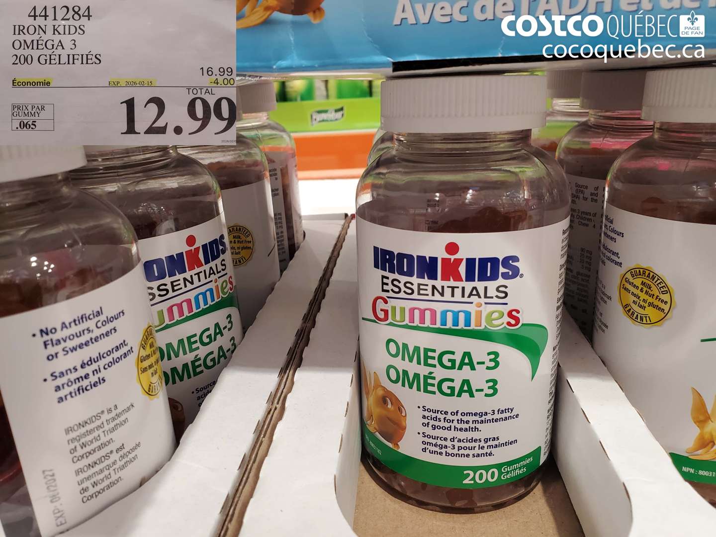 441284 IRON KIDS OMÉGA 3 200 GÉLIFIÉS ($4.00 INSTANT SAVINGS EXPIRES ON 2026-02-15) $12.99
