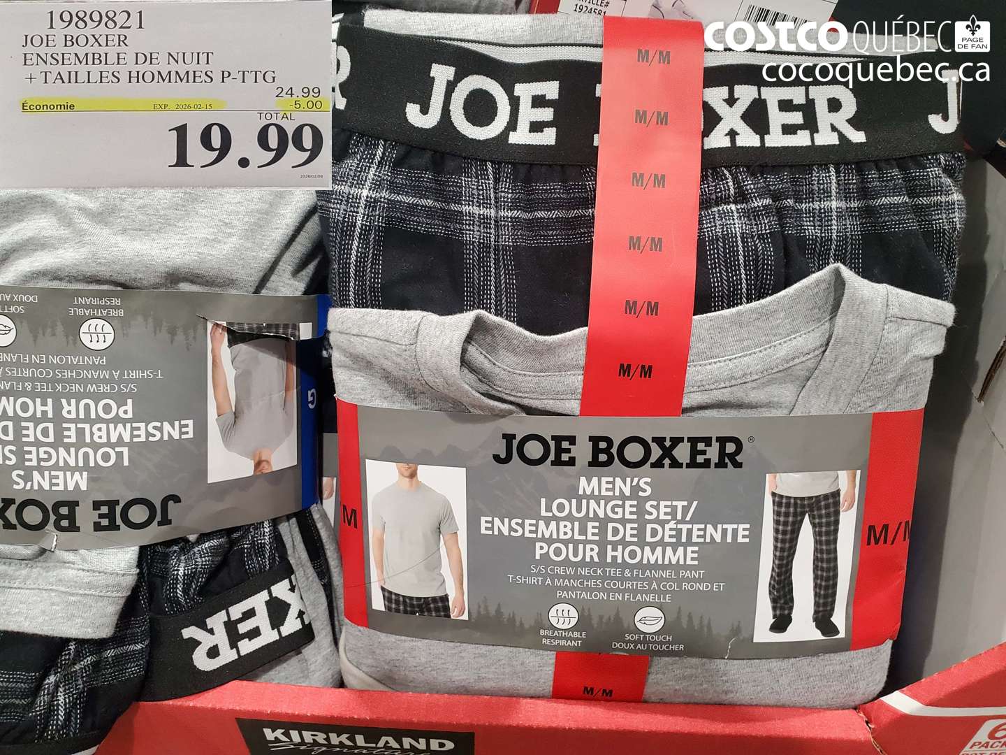 1989821 JOE BOXER ENSEMBLE DE NUIT +TAILLES HOMMES P-PTG ($5.00 INSTANT SAVINGS EXPIRES ON 2026-02-15) $19.99