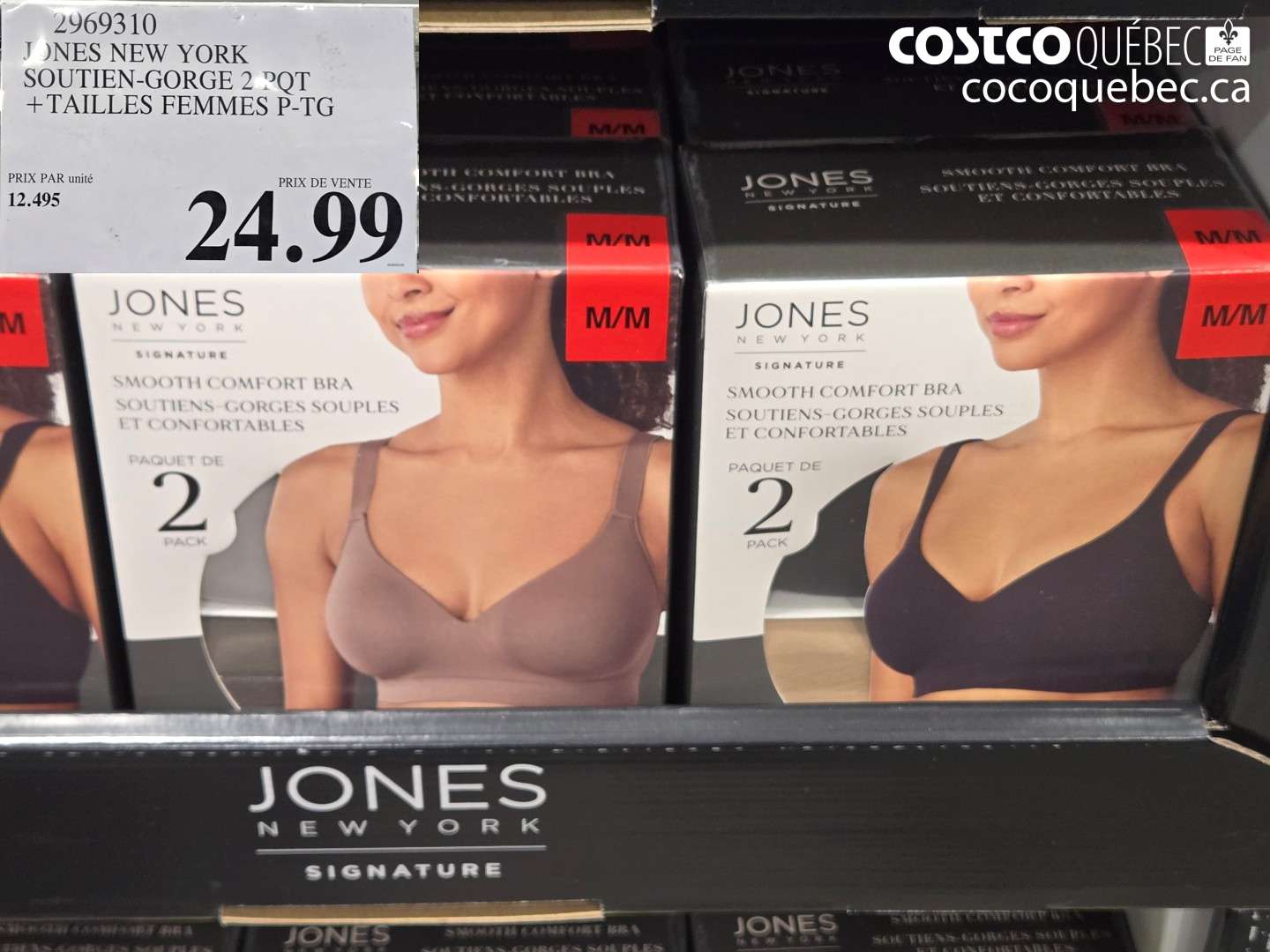 2969310 JONES NEW YORK SOUTIEN-GORGE 2 PQT + TAILLES FEMMES P-TG $24.99