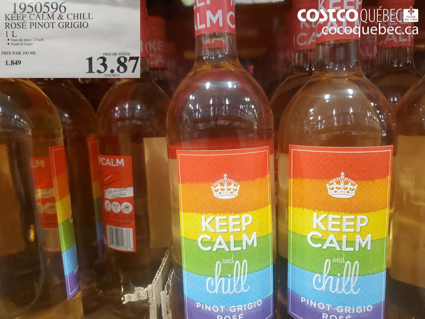 1950596 KEEP CALM & CHILL ROSÉ PINOT GRIGIO 1 L $13.87