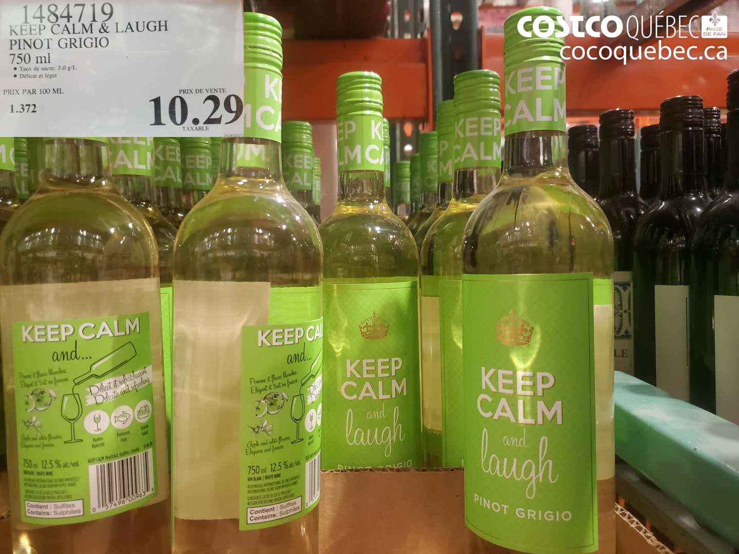 1484719 KEEP CALM & LAUGH PINOT GRIGIO 750 ml $10.29
