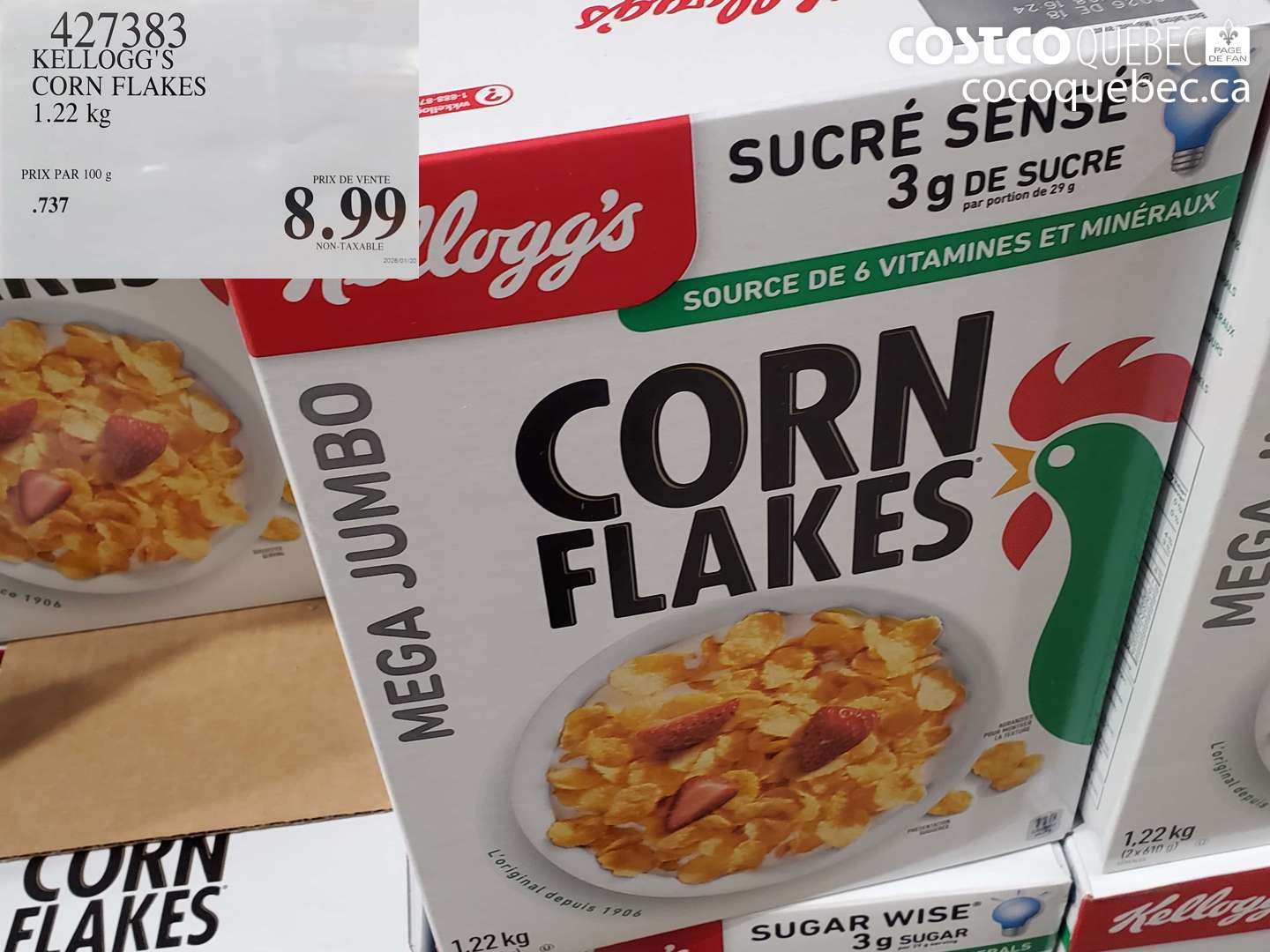 427383 KELLOGG'S CORN FLAKES 1.22 kg $8.99