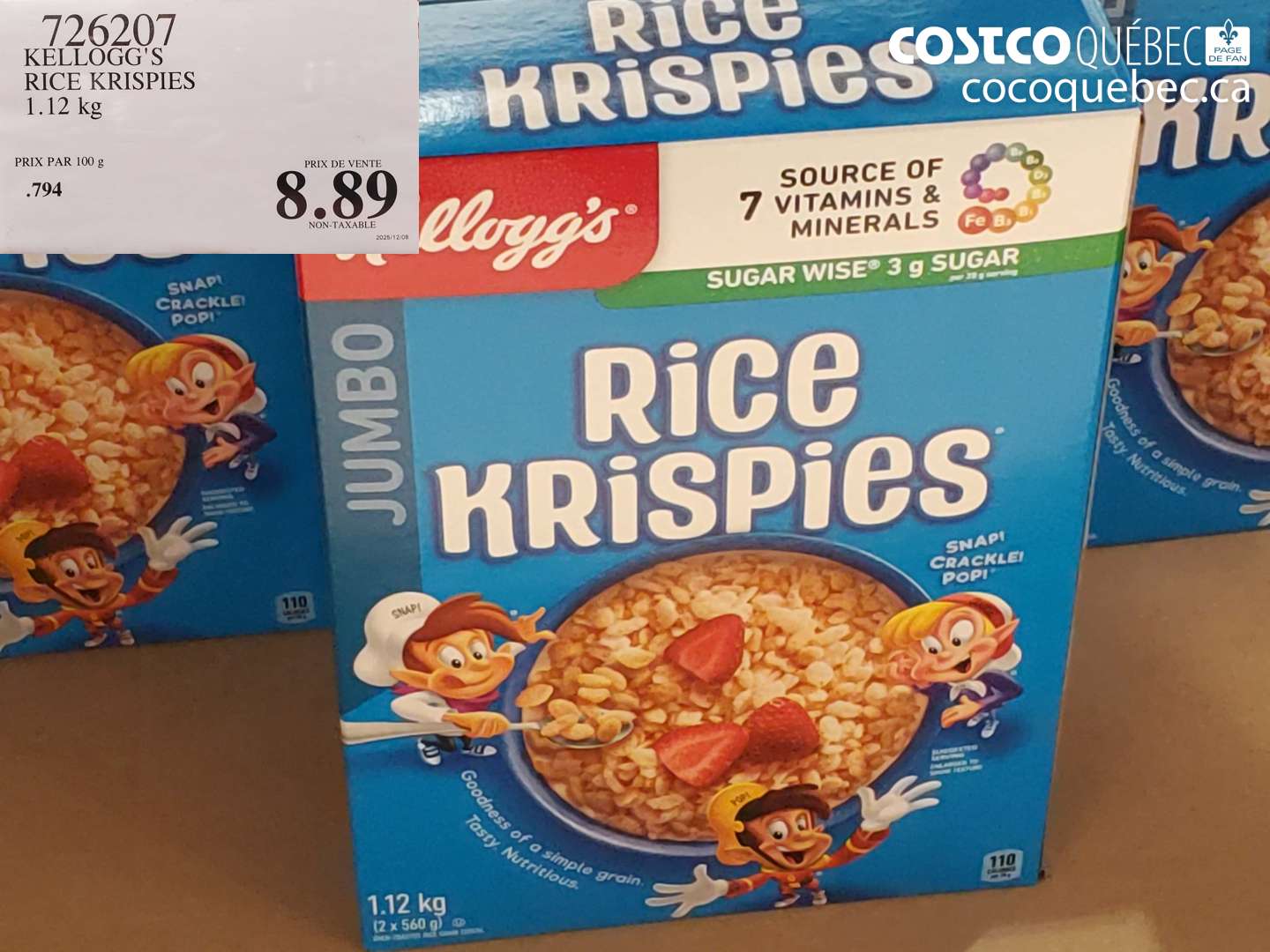 726207 KELLOGG'S RICE KRISPIES 1.12 kg $8.89