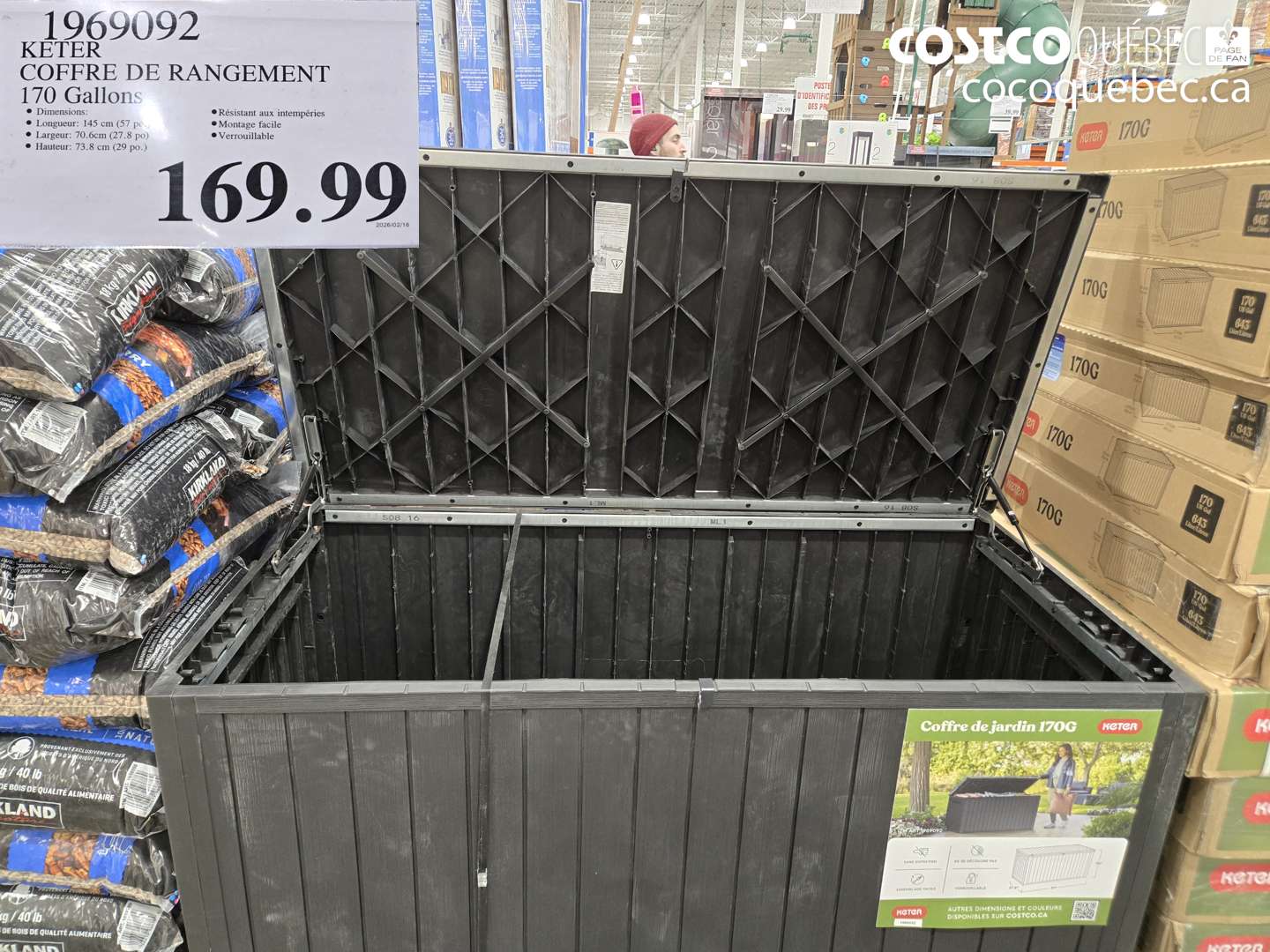 1969092 KETER COFFRE DE RANGEMENT 170 Gallons $169.99