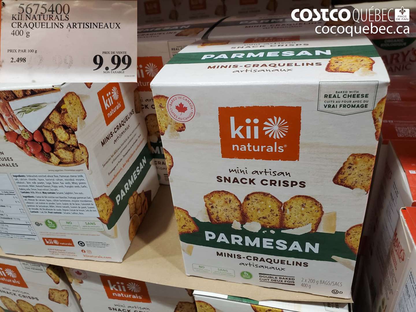 5675400 KII NATURALS CRAQUELINS ARTISINEAUX 400 g $9.99