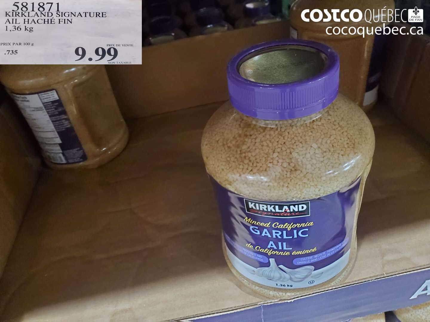 581871 KIRKLAND SIGNATURE AIL HACHÉ FIN 1,36 kg $9.99