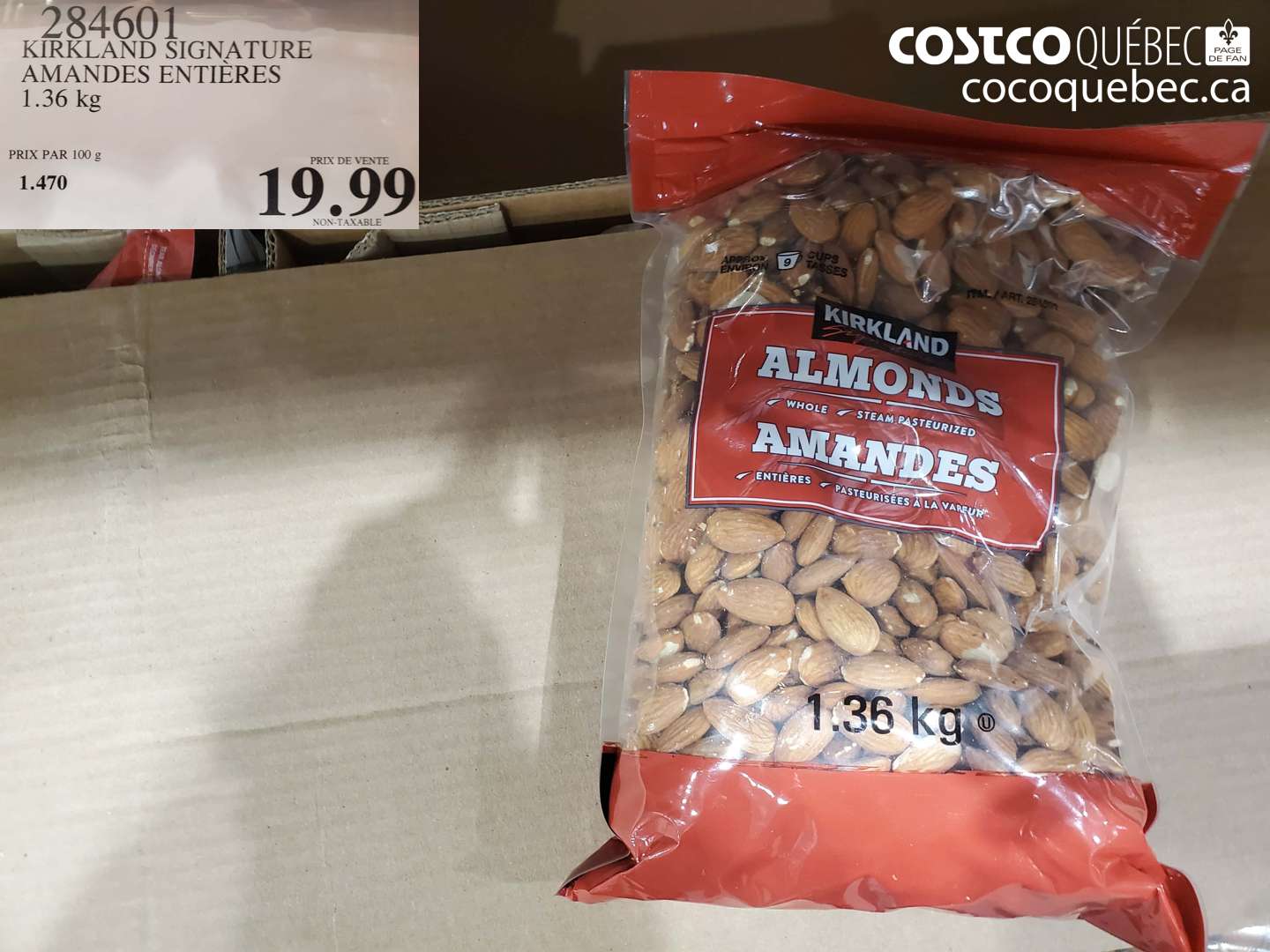 284601 KIRKLAND SIGNATURE AMANDES ENTIERES $19.99