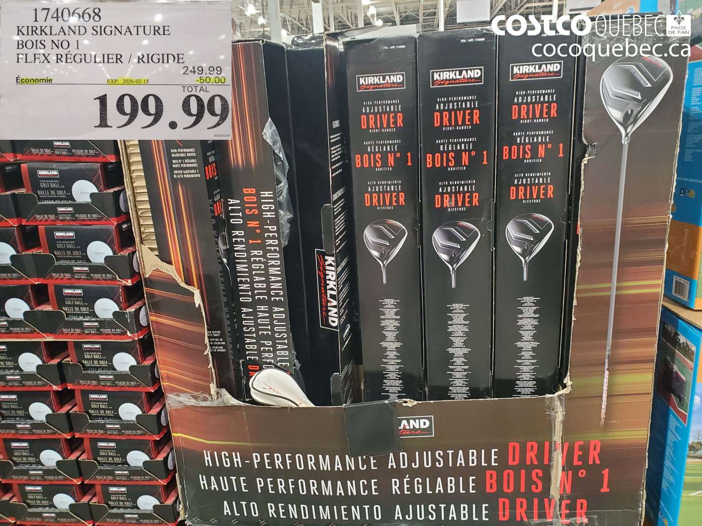 1740668 KIRKLAND SIGNATURE BOIS NO 1 FLEX REGULIER / RIGIDE ($50.00 INSTANT SAVINGS EXPIRES ON 2026-02-15) $199.99