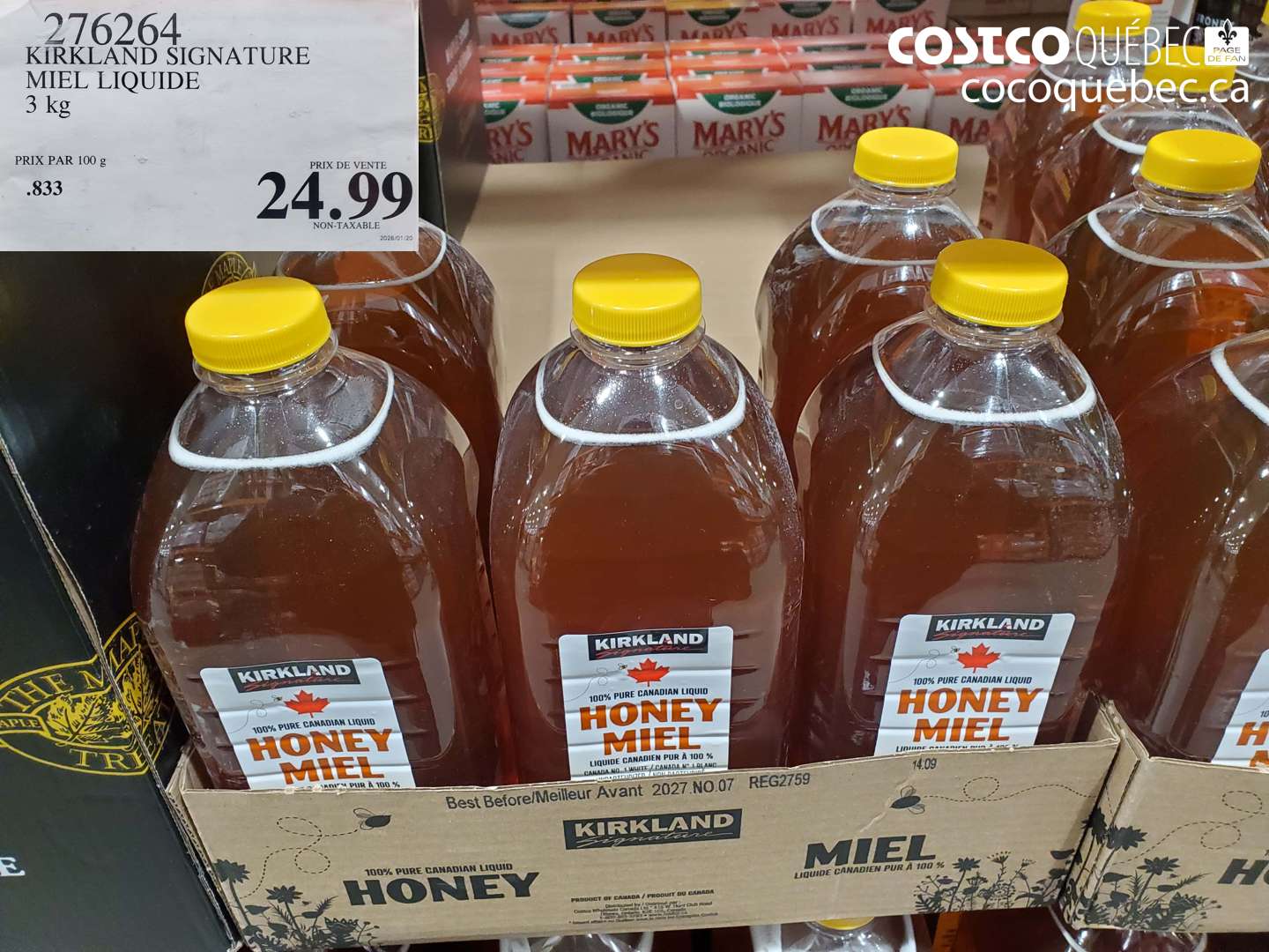 276264 KIRKLAND SIGNATURE MIEL LIQUIDE 3 kg $24.99