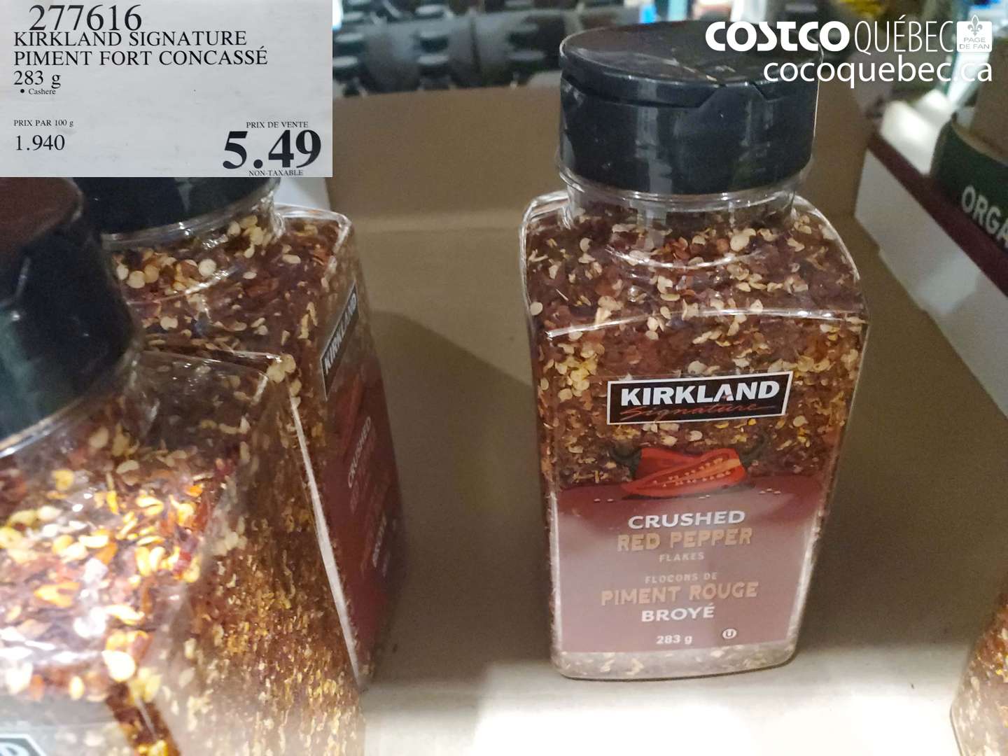 277616 KIRKLAND SIGNATURE PIMENT FORT CONCASSÉ 283 g $5.49