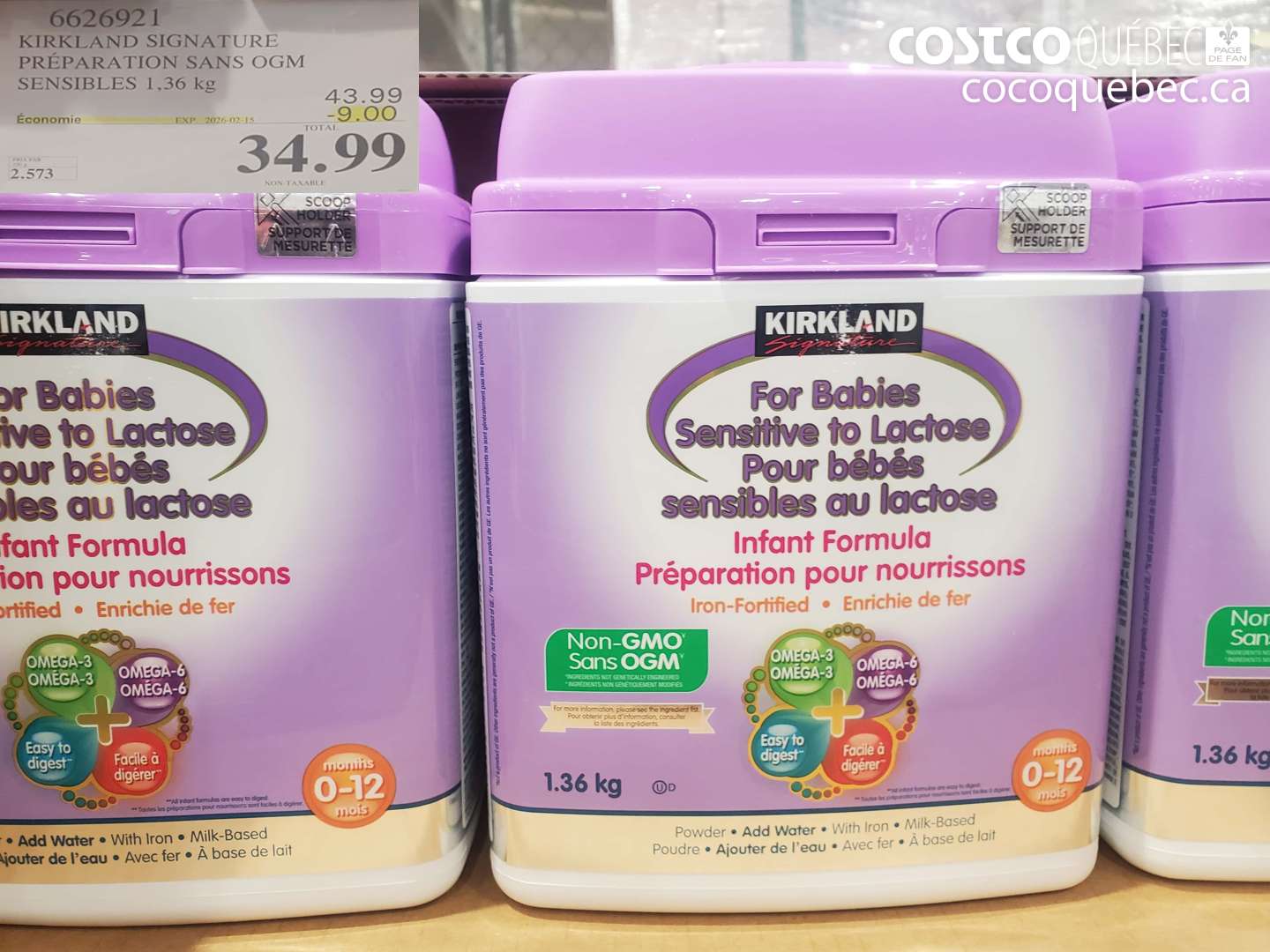 6626921 KIRKLAND SIGNATURE PRÉPARATION SANS OGM SENSIBLES 1,36 KG ($9.00 INSTANT SAVINGS EXPIRES ON 2026-02-15) $34.99