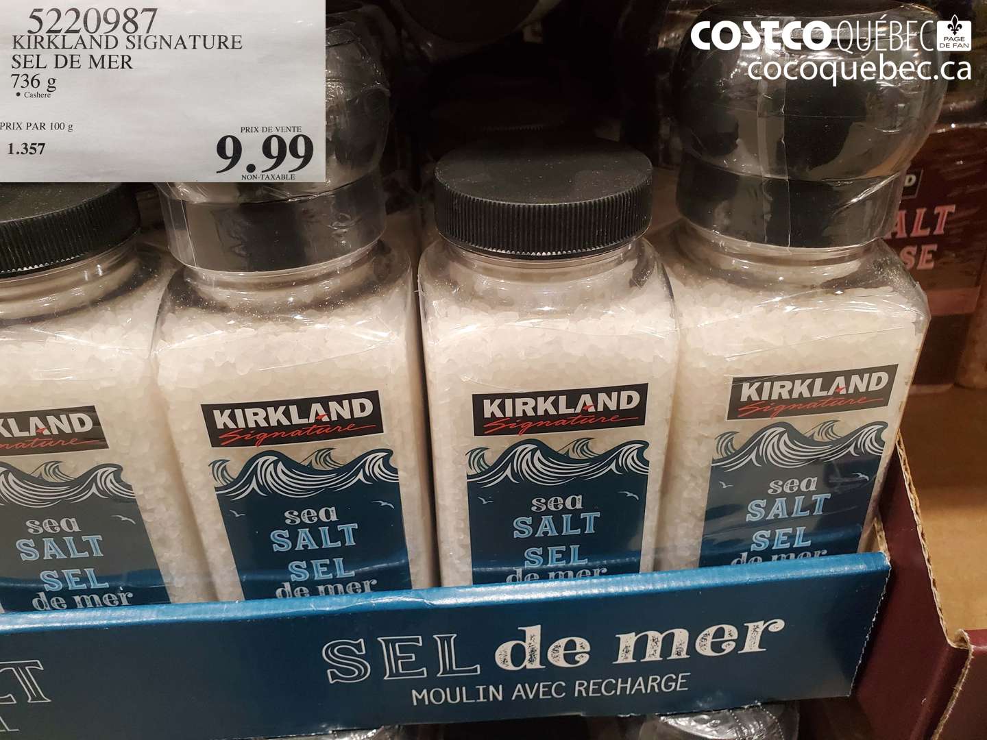 5220987 KIRKLAND SIGNATURE SEL DE MER 736 g $9.99