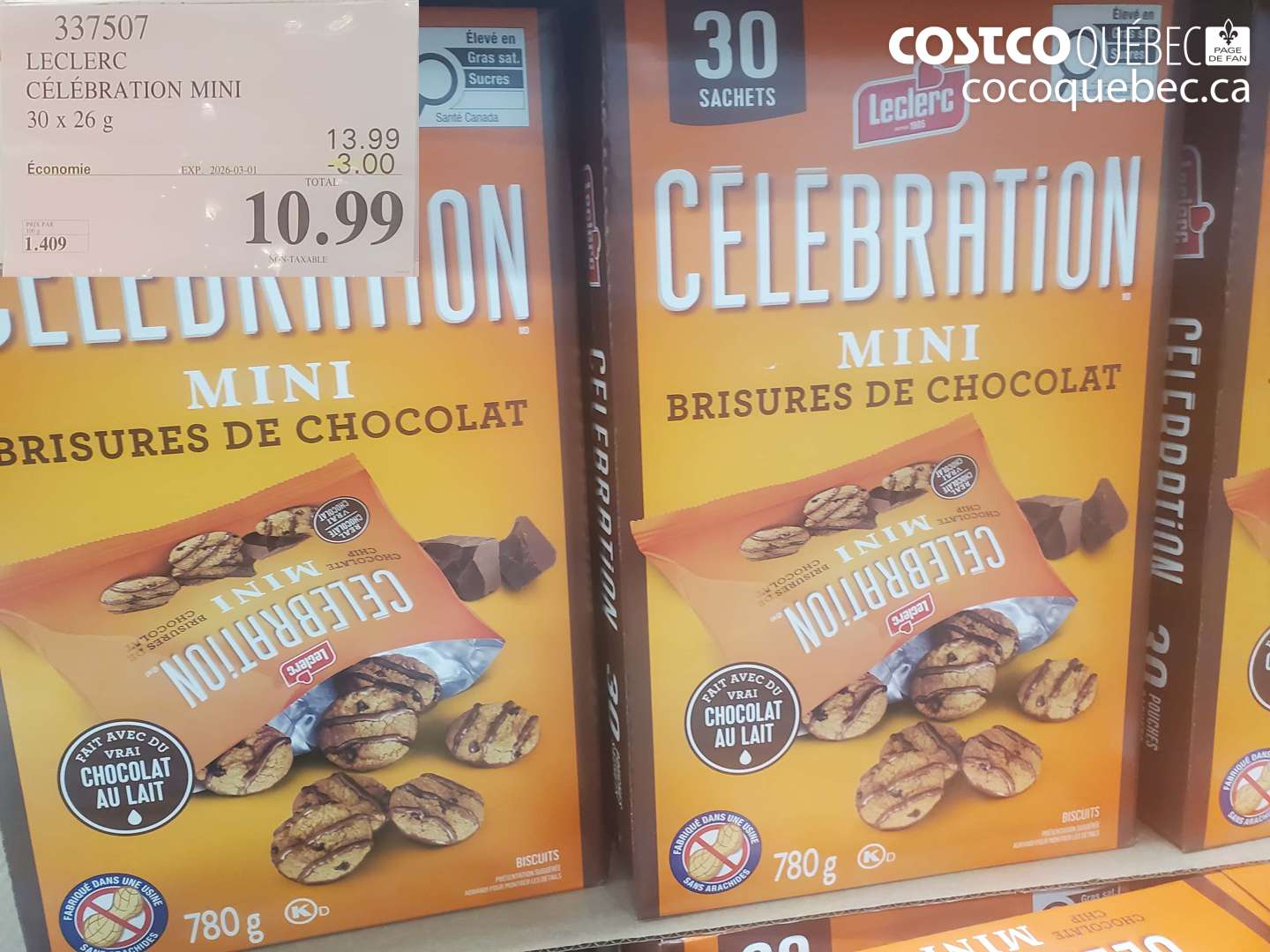 337507 LECLERC CÉLÉBRATION MINI 30 x 26 g ($3.00 INSTANT SAVINGS EXPIRES ON 2026-03-01) $10.99
