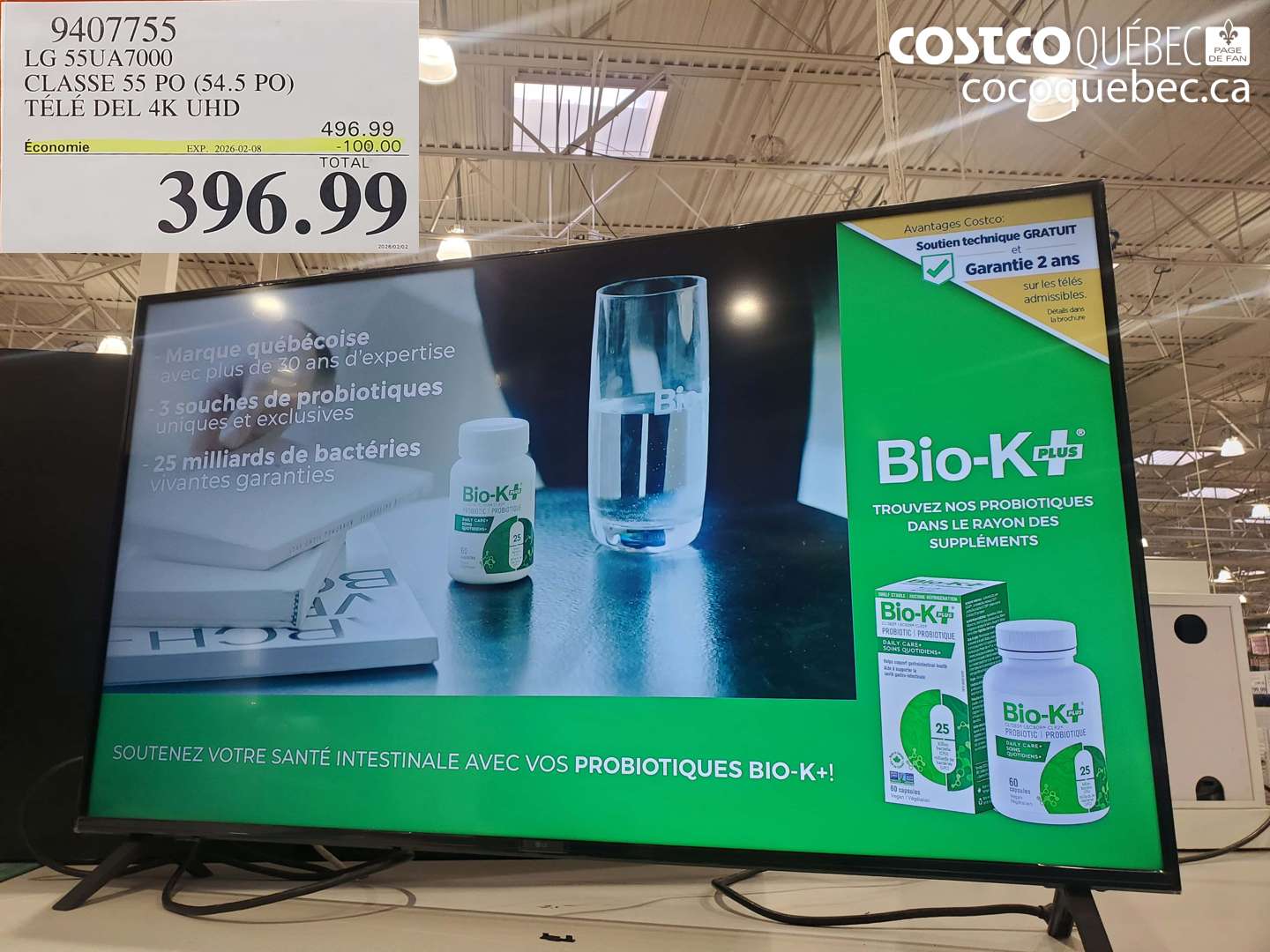 9407755 LG 55UA7000 ($100.00 INSTANT SAVINGS EXPIRES ON 2026-02-08) $396.99