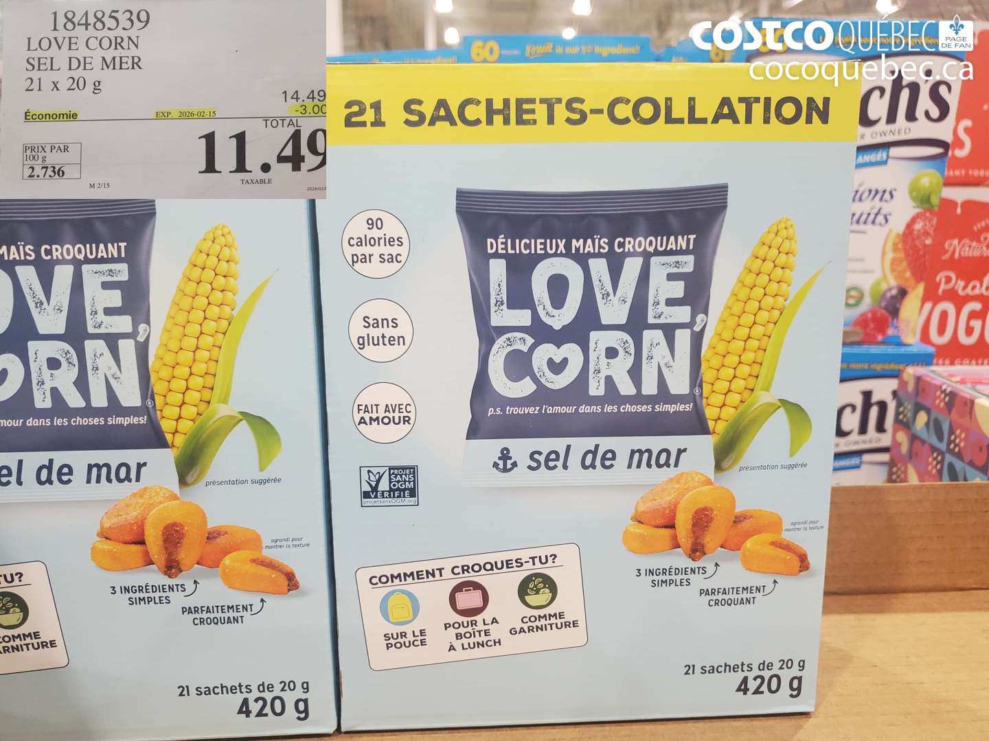 1848539 LOVE CORN SEL DE MER 21 x 20 g ($3.00 INSTANT SAVINGS EXPIRES ON 2026-02-15) $11.49