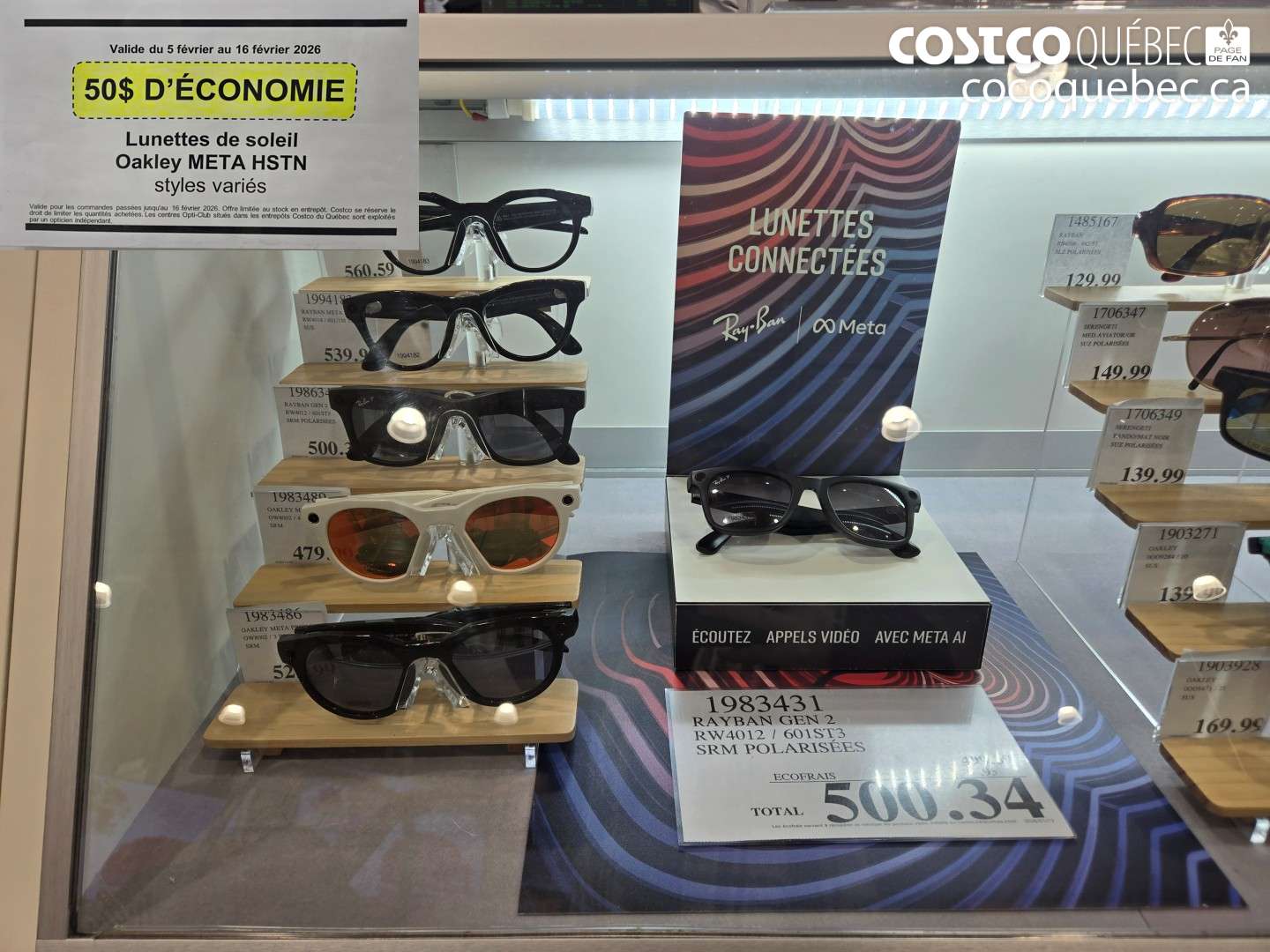 111 Lunettes de soleil Oakley META HSTN styles variés 0 ($50.00 INSTANT SAVINGS EXPIRES ON 2026-02-16)