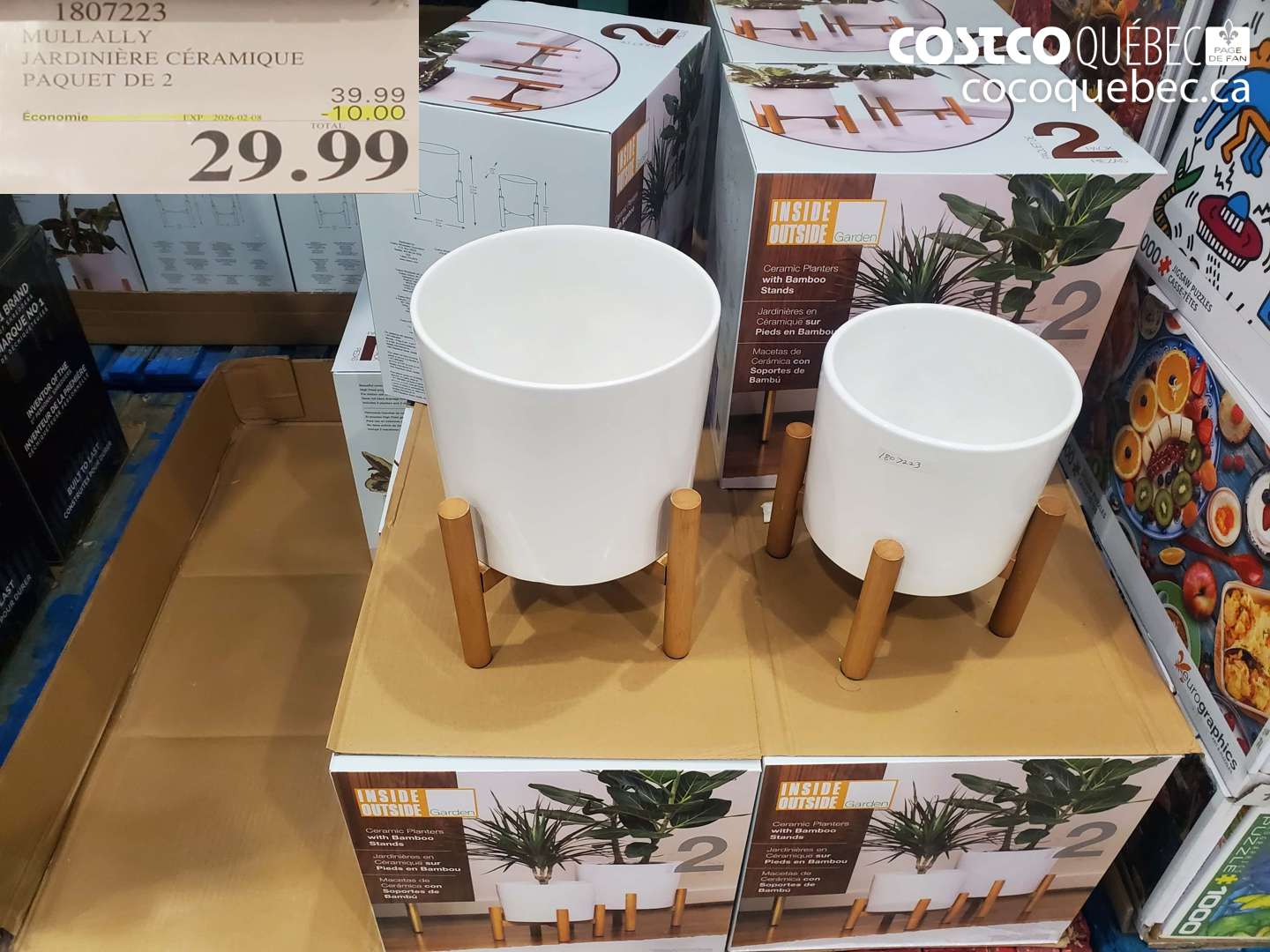 1807223 MIULALY JARDINIÈRE CÉRAMIQUE PAQUET DE 2 ($10.00 INSTANT SAVINGS EXPIRES ON 2026-02-08) $29.99