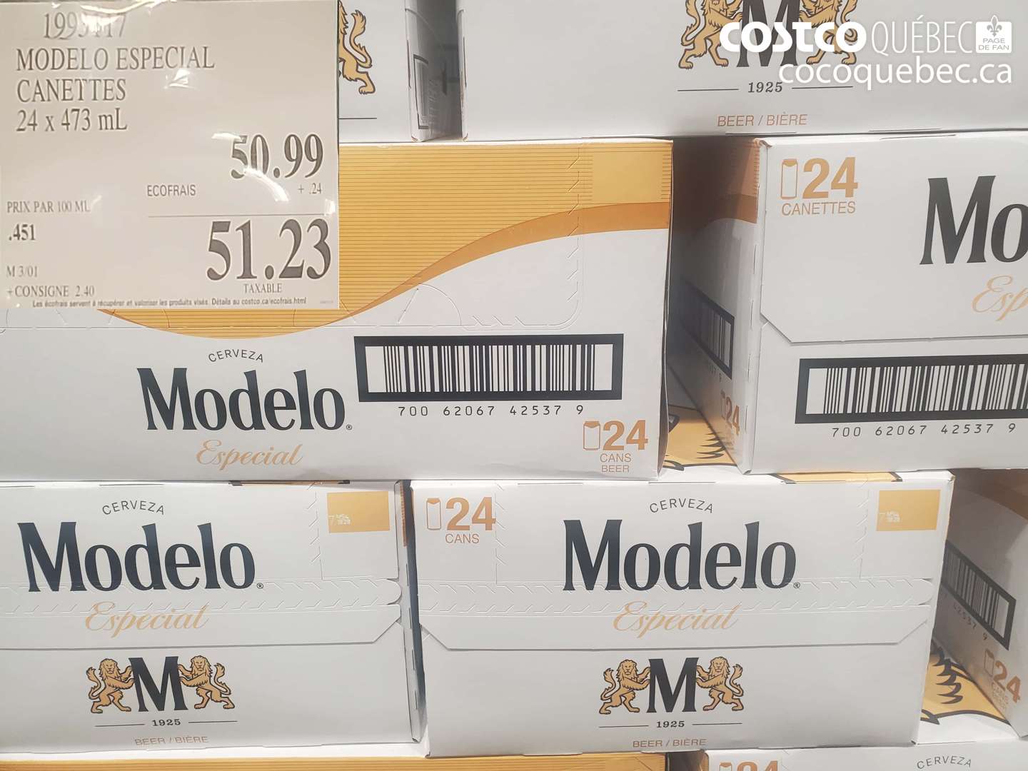 1993117 MODELO ESPECIAL CANETTES 24 x 473 mL $51.23