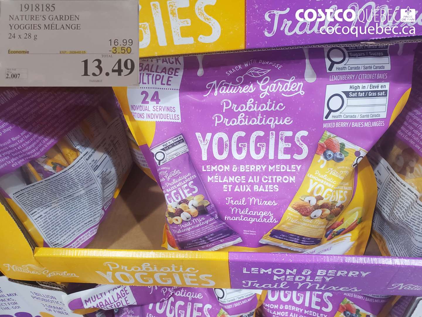 1918185 NATURE'S GARDEN YOGGIES MÉLANGE ($3.50 INSTANT SAVINGS EXPIRES ON 2024-02-15) $13.49