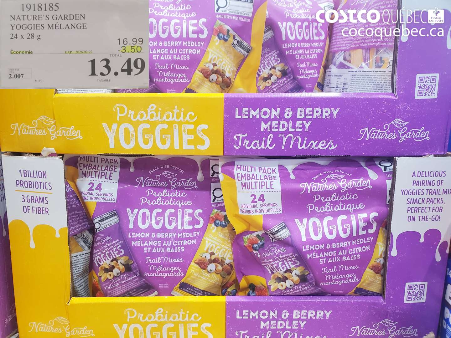 1918185 NATURE'S GARDEN YOGGIES MÉLANGE 24 x 28 g ($3.50 INSTANT SAVINGS EXPIRES ON 2026-02-22) $13.49