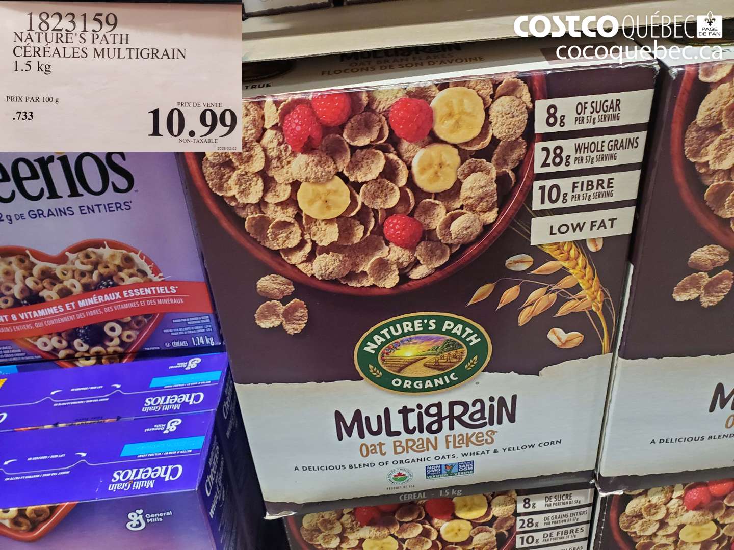 1823159 NATURE'S PATH CÉRÉALES MULTIGRAIN 1.5 kg $10.99