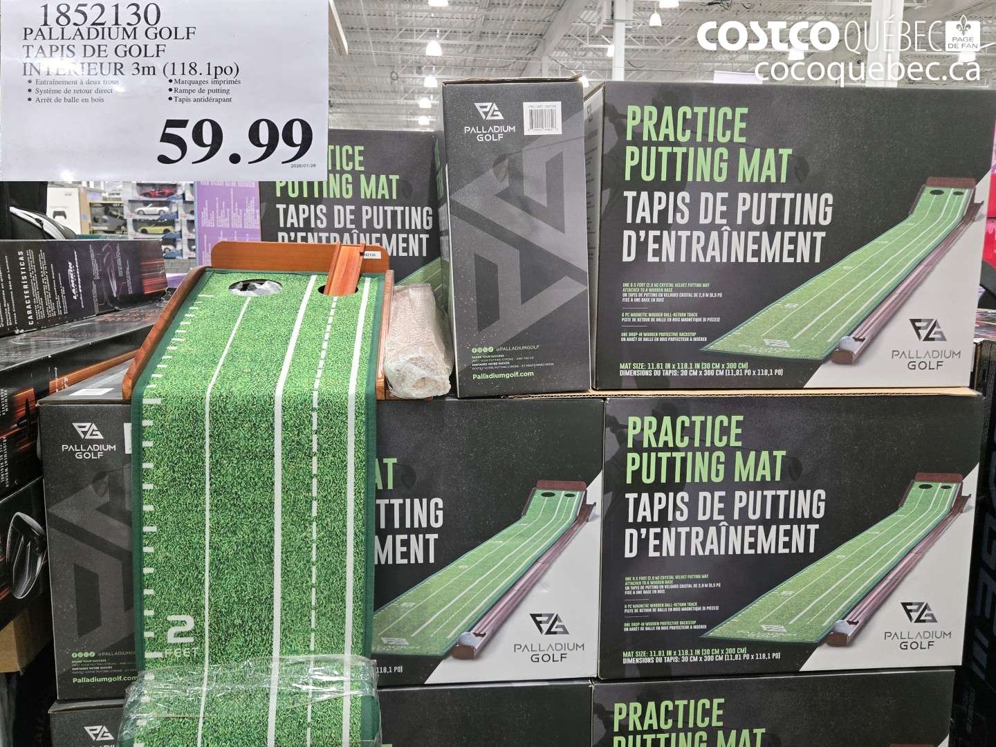 1852130 PALLADIUM GOLF TAPIS DE GOLF INTERNEUR 3m (118.1po) $59.99