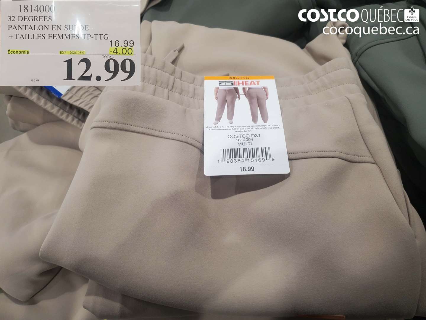 1814000 PANTALON EN SUEDE ($4.00 INSTANT SAVINGS EXPIRES ON 2026-03-01) $12.99
