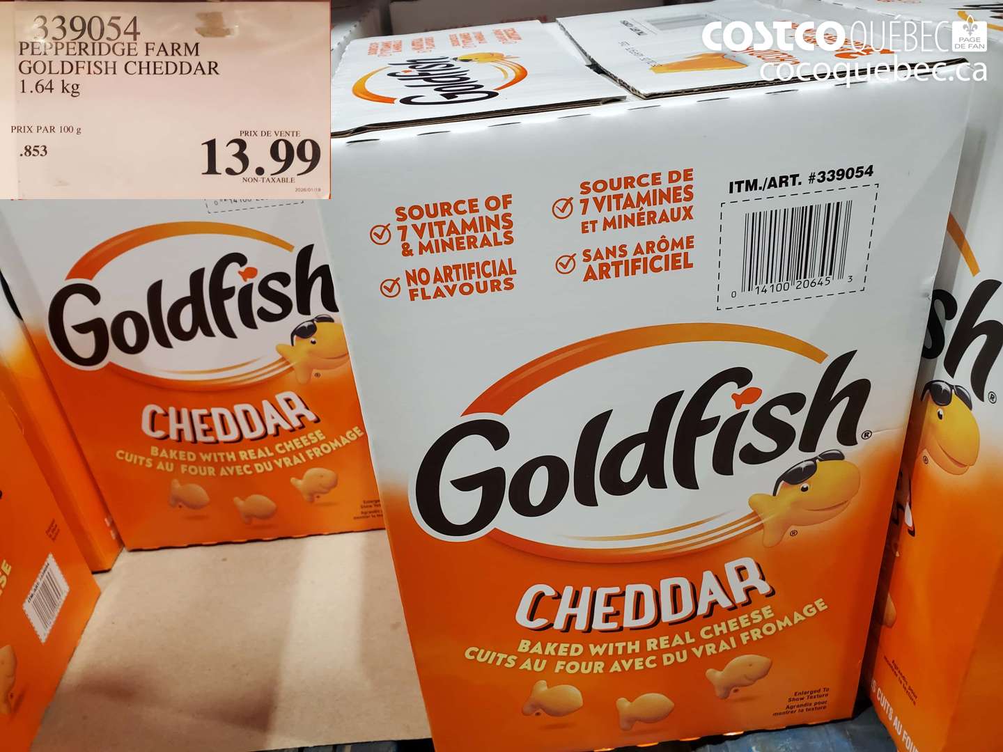 339054 PEPPERIDGE FARM GOLDFISH CHEDDAR 1.64 kg $13.99