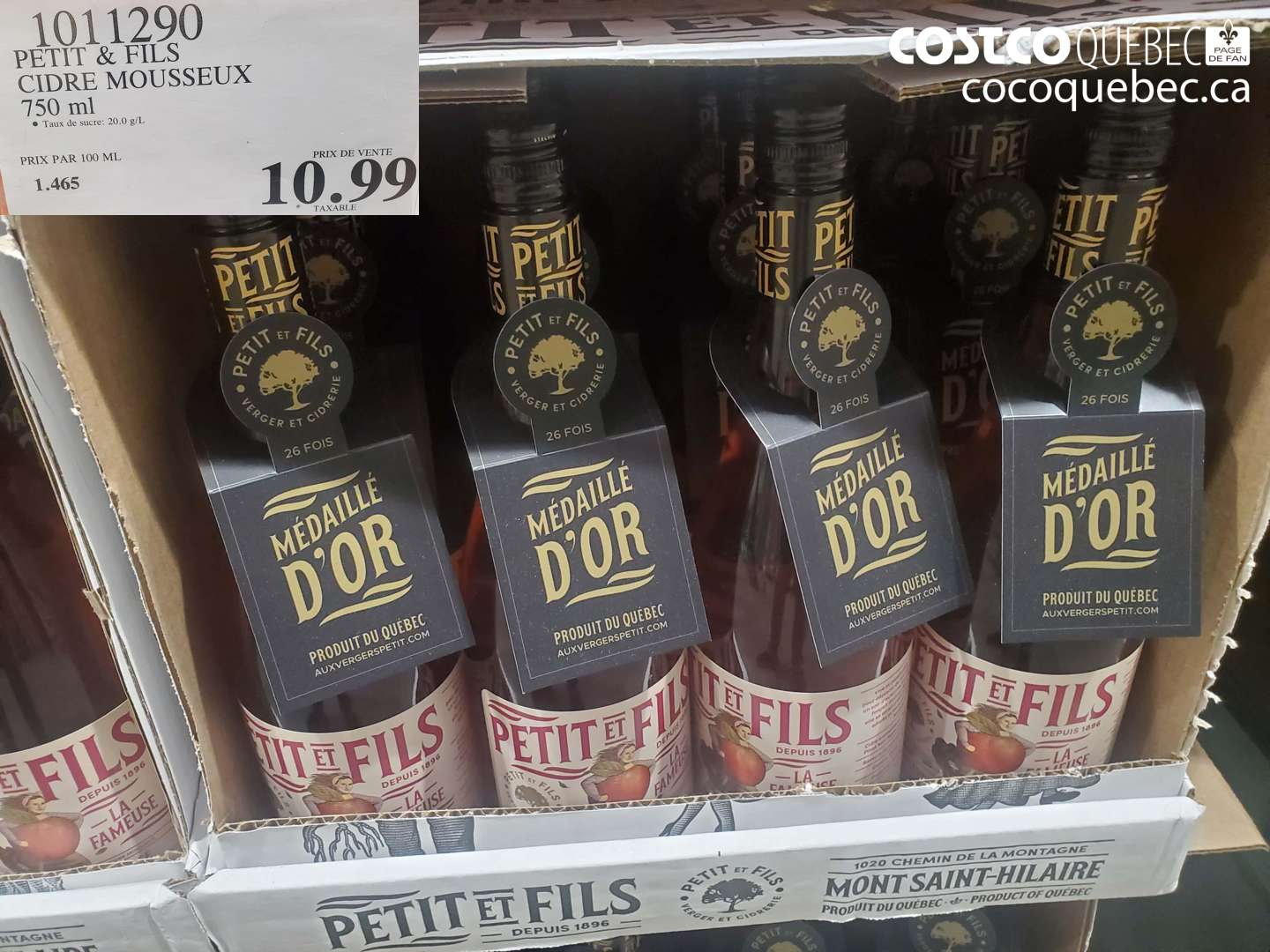 1011290 PETIT & FILS CIDRE MOUSSEUX 750 ml $10.99