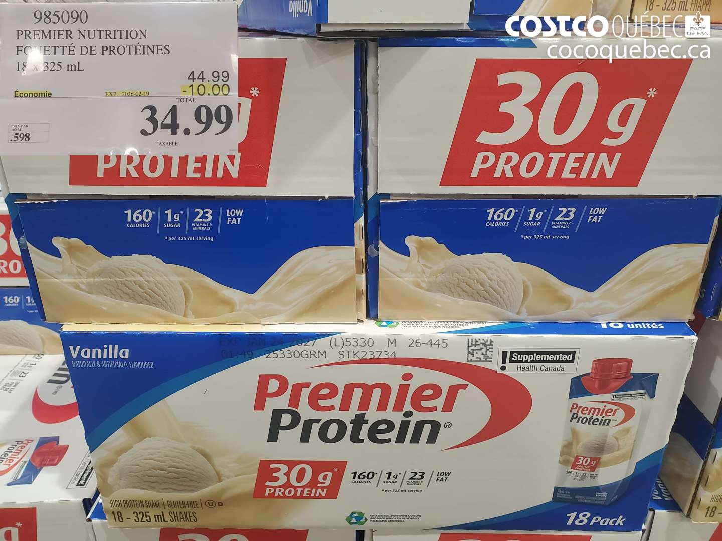 985090 PREMIER NUTRITION FOUETTÉ DE PROTÉINES ($10.00 INSTANT SAVINGS EXPIRES ON 2026-02-19) $34.99