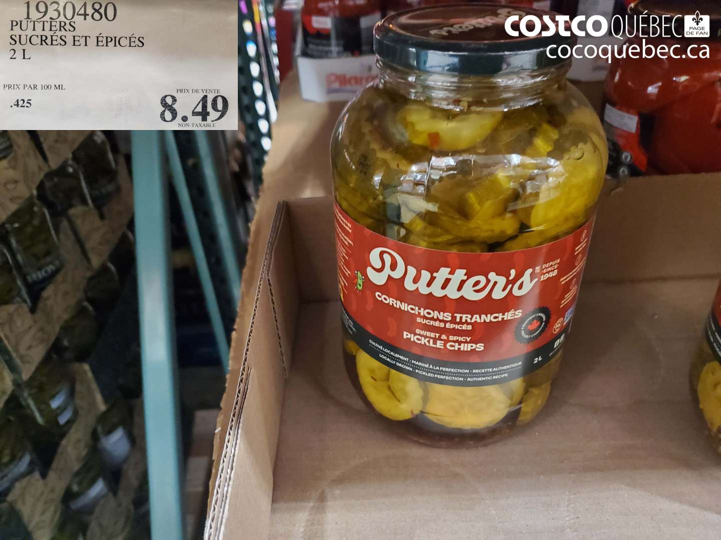 1930480 PUTTERS SUCRÉS ET ÉPICÉS 2 L $8.49