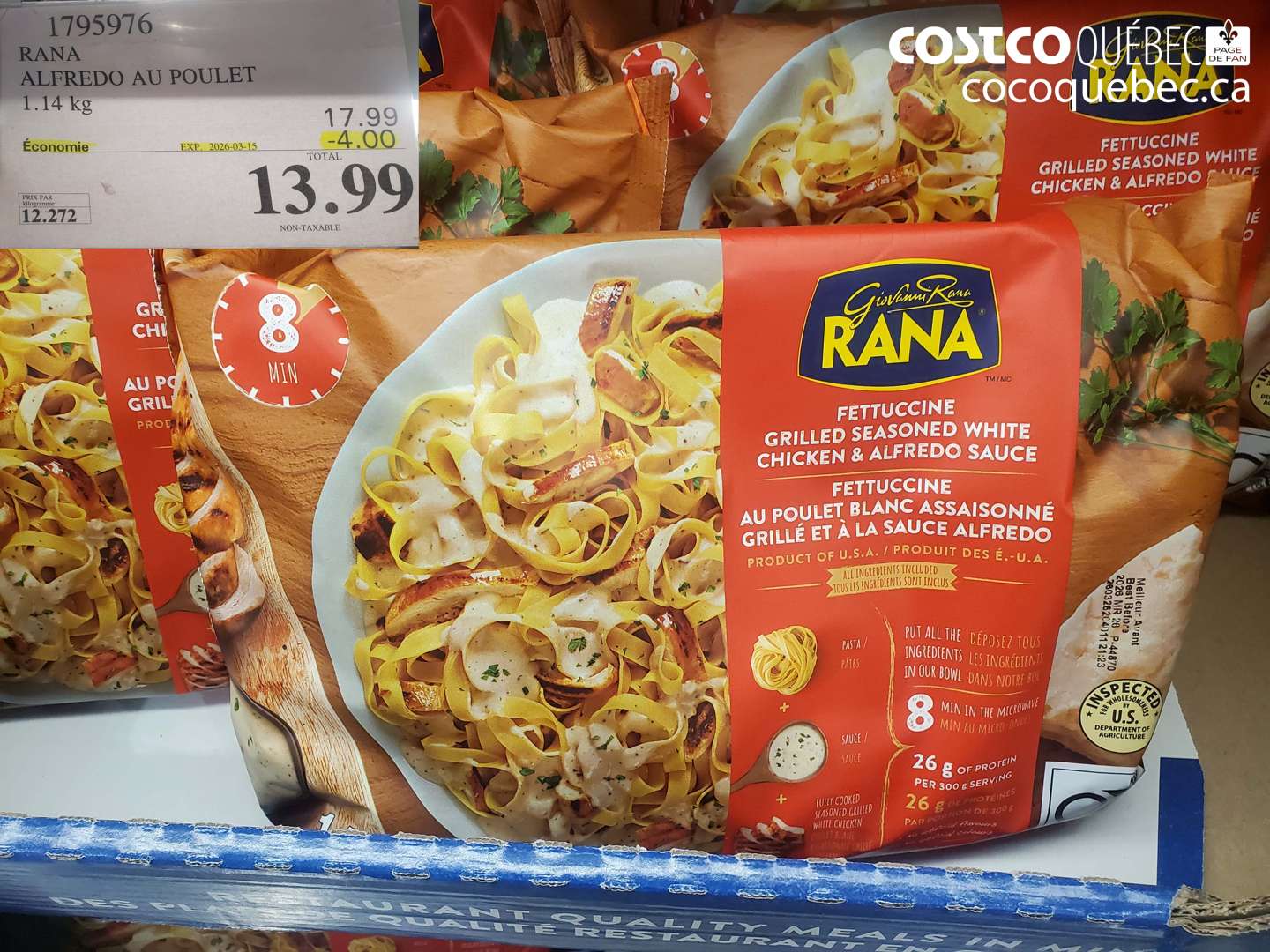 1795976 RANA ALFREDO AU POULET ($4.00 INSTANT SAVINGS EXPIRES ON 2026-03-15) $13.99