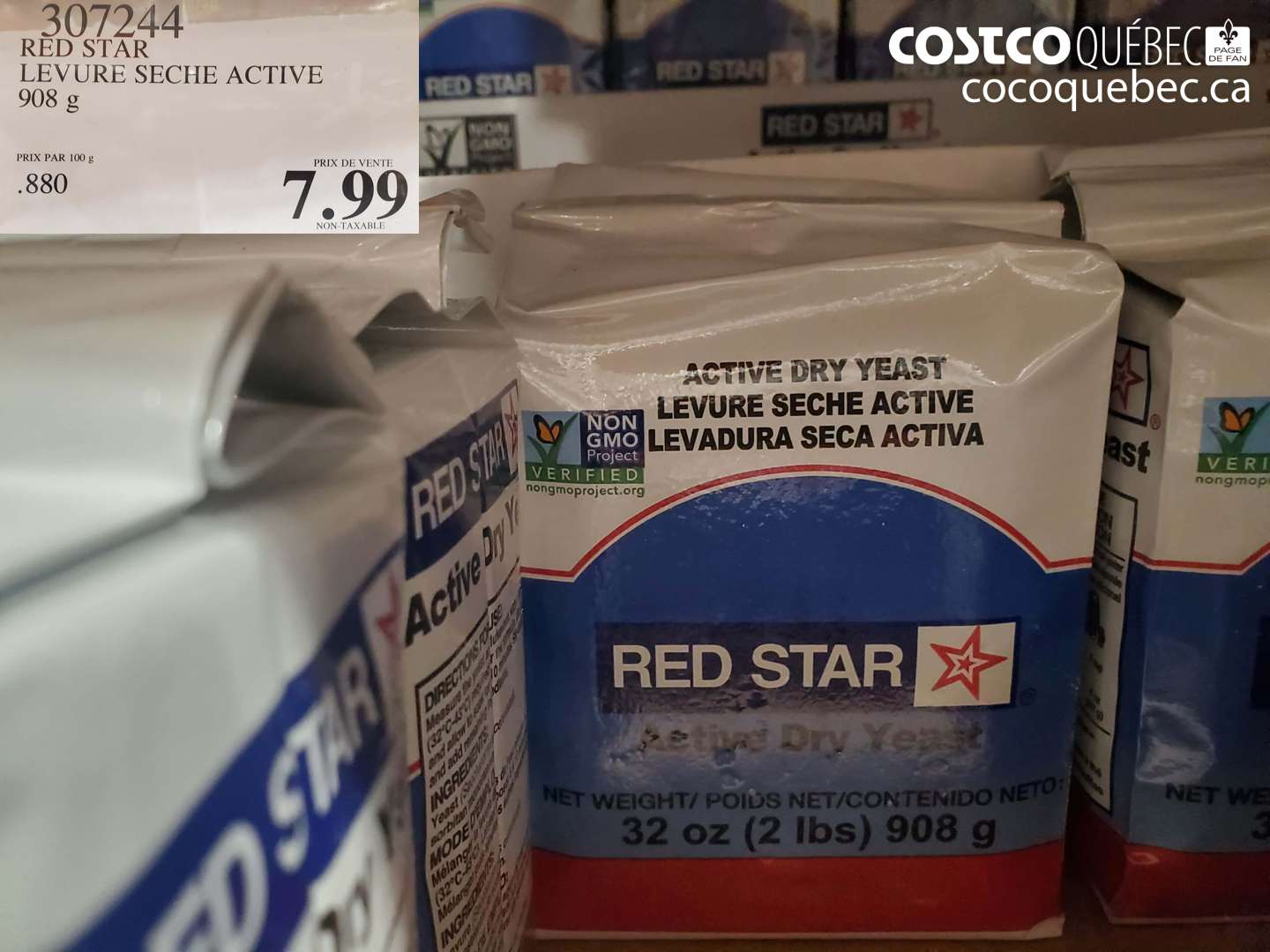 307244 RED STAR LEVURE SECHE ACTIVE 908 g $7.99