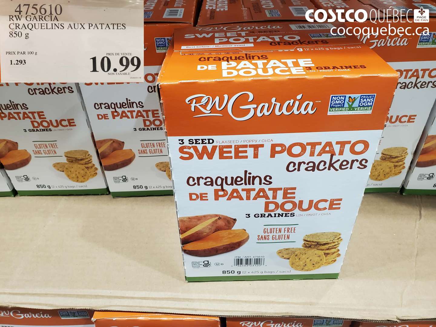 475610 RW GARCIA CRAQUELINS AUX PATATES 850 g $10.99