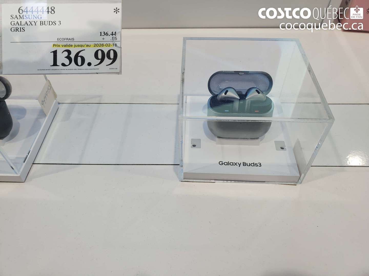 6444448 SAMSUNG GALAXY BUDS 3 GRIS (EXPIRES ON 2026-02-19) $136.99