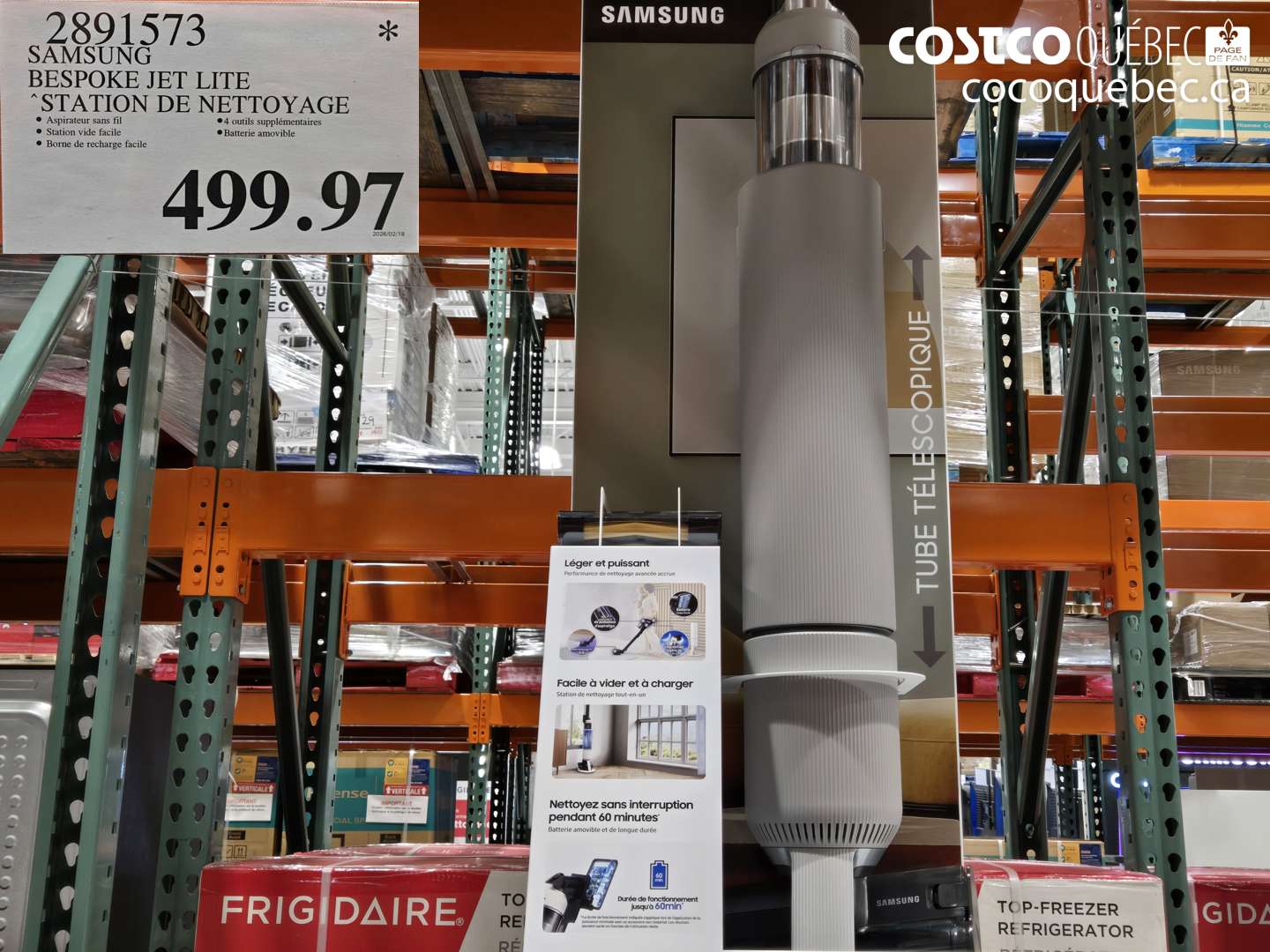 2891573 SAMSUNG BESPOKE JET LITE STATION DE NETTOYAGE $499.97