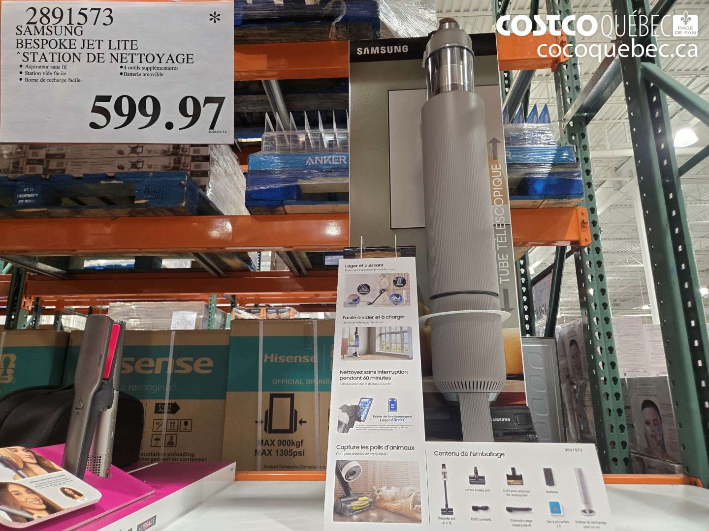 2891573 SAMSUNG BESPOKE JET LITE STATION DE NETTOYAGE $599.97