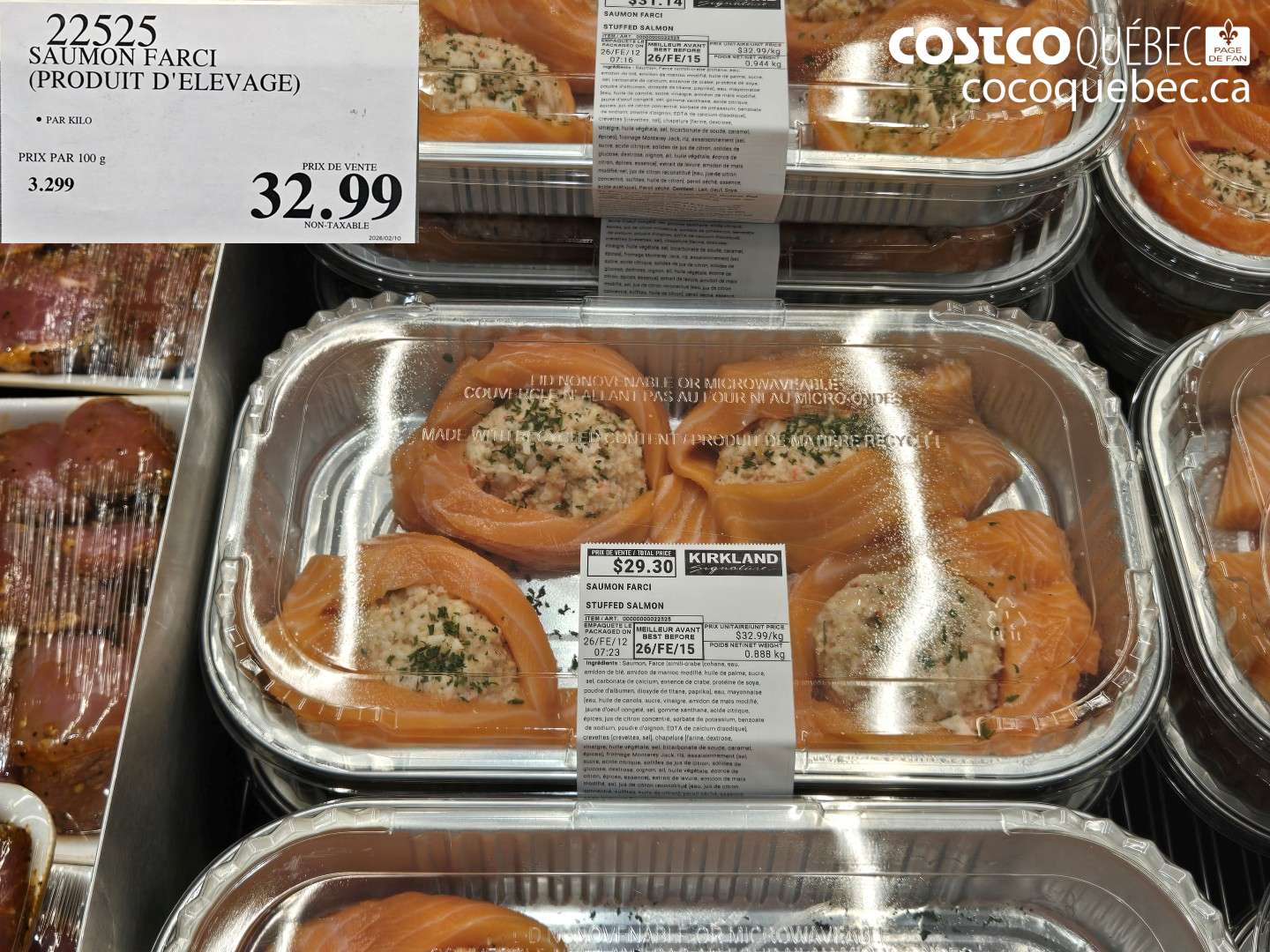 22525 SAUMON FARCI (PRODUIT D'ELEVAGE) $32.99