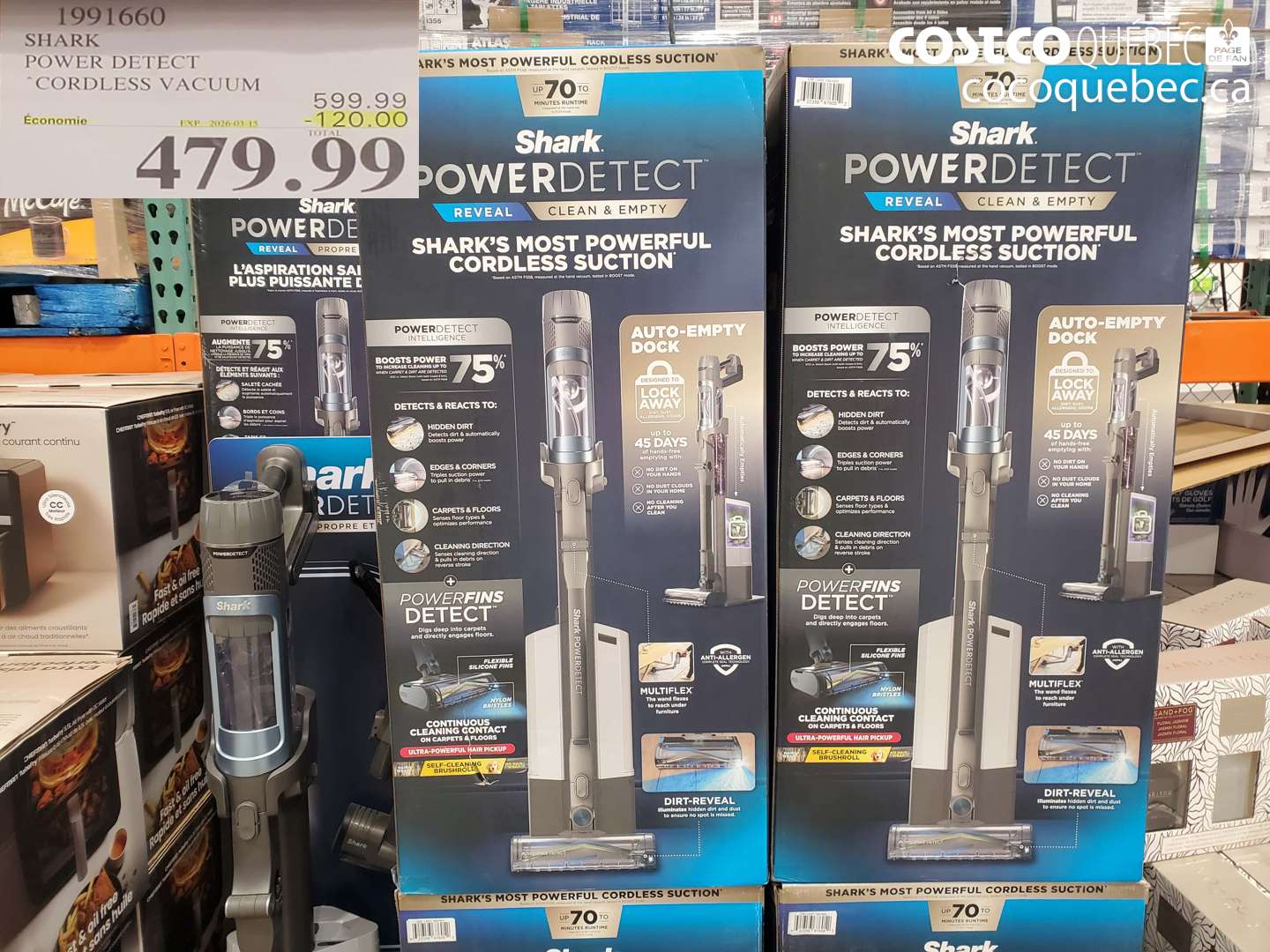 19916660 SHARK POWER DETECT CORDLESS VACUUM ($120.00 INSTANT SAVINGS EXPIRES ON 2026-03-15) $479.99