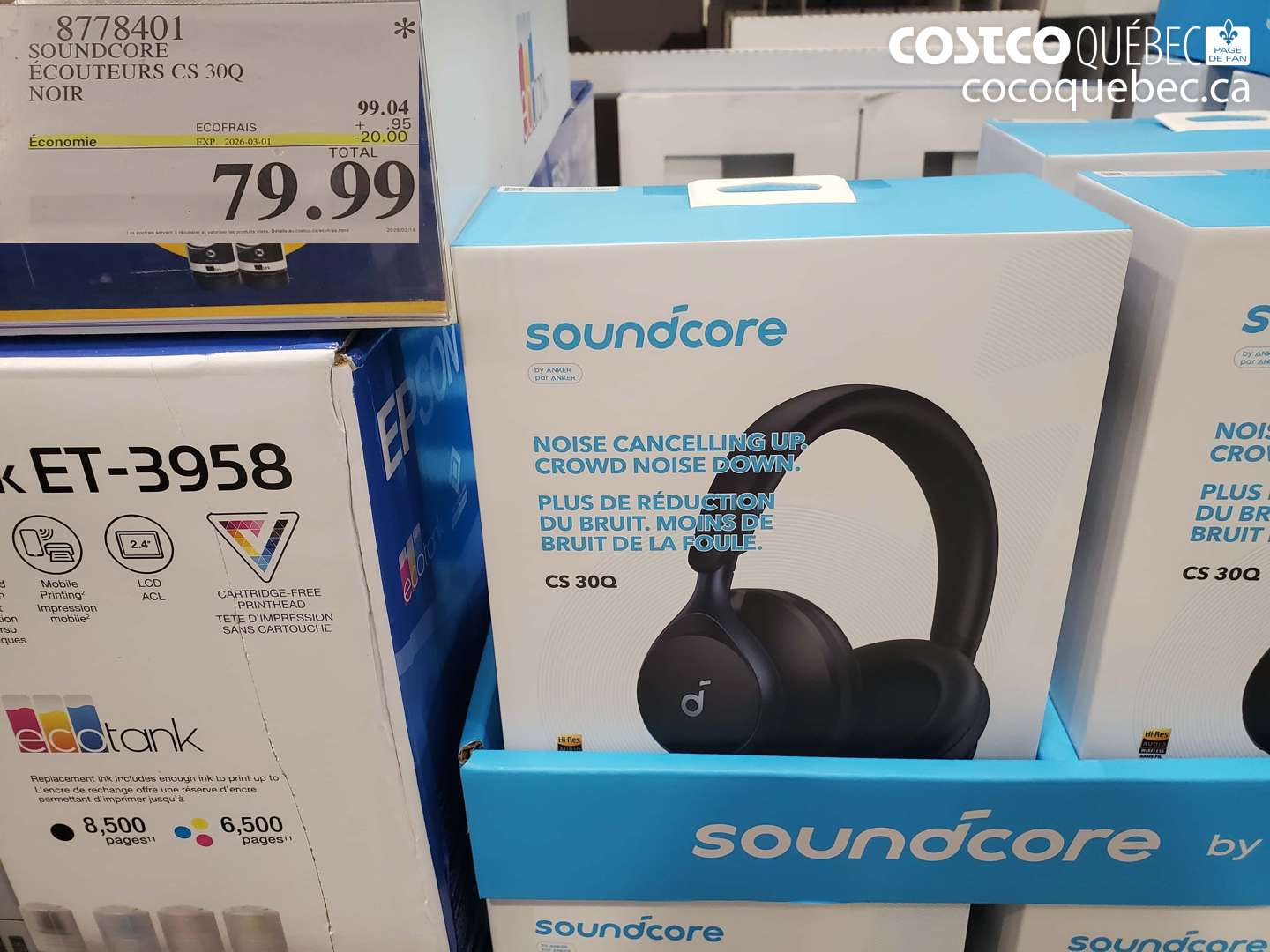 8778401 SOUNDCORE ÉCOUTEURS CS 300 NOIR ($20.00 INSTANT SAVINGS EXPIRES ON 2026-03-01) $79.99
