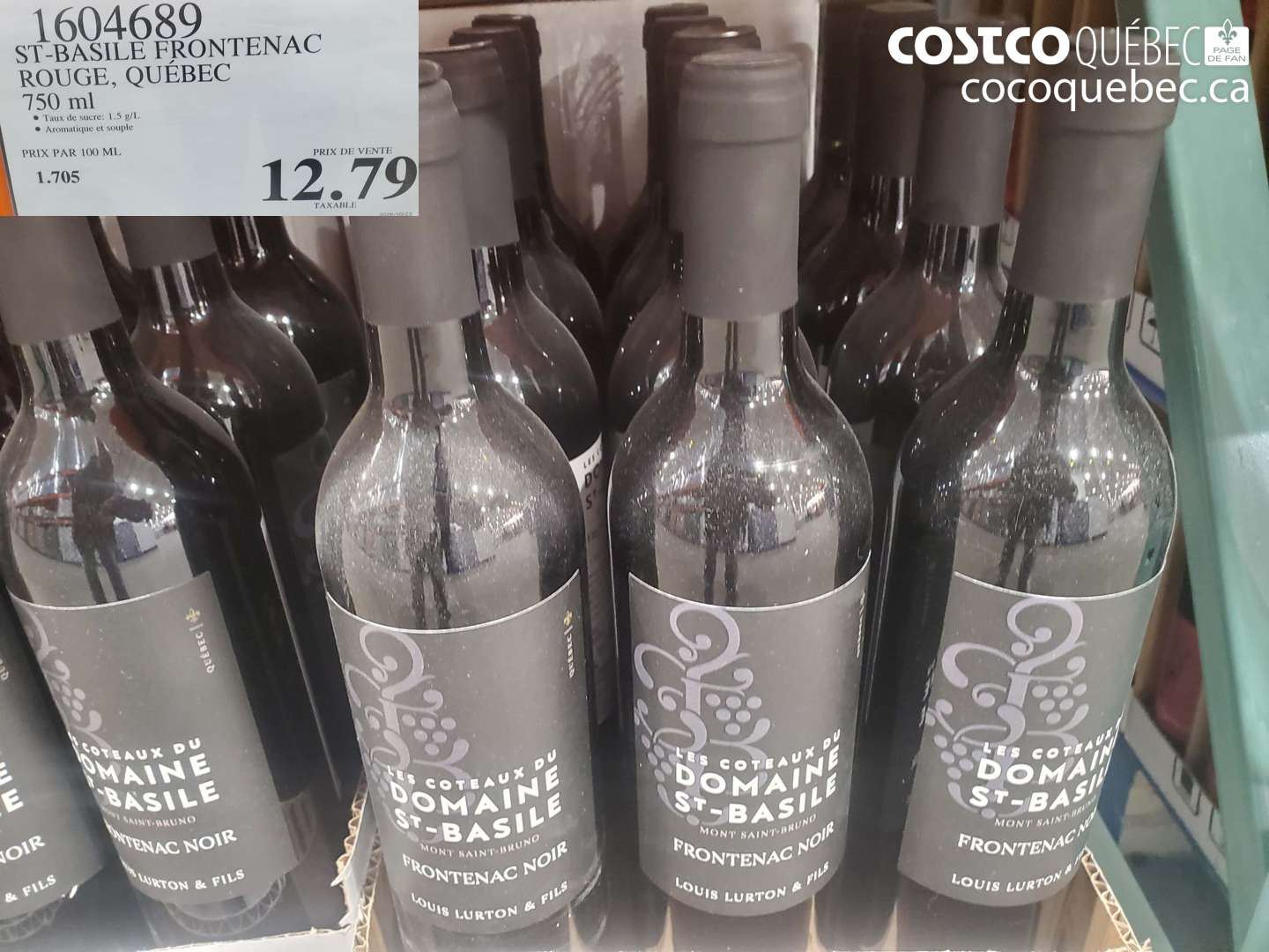 1604689 ST-BASILE FRONTENAC ROUGE, QUÉBEC 750 ml $12.79