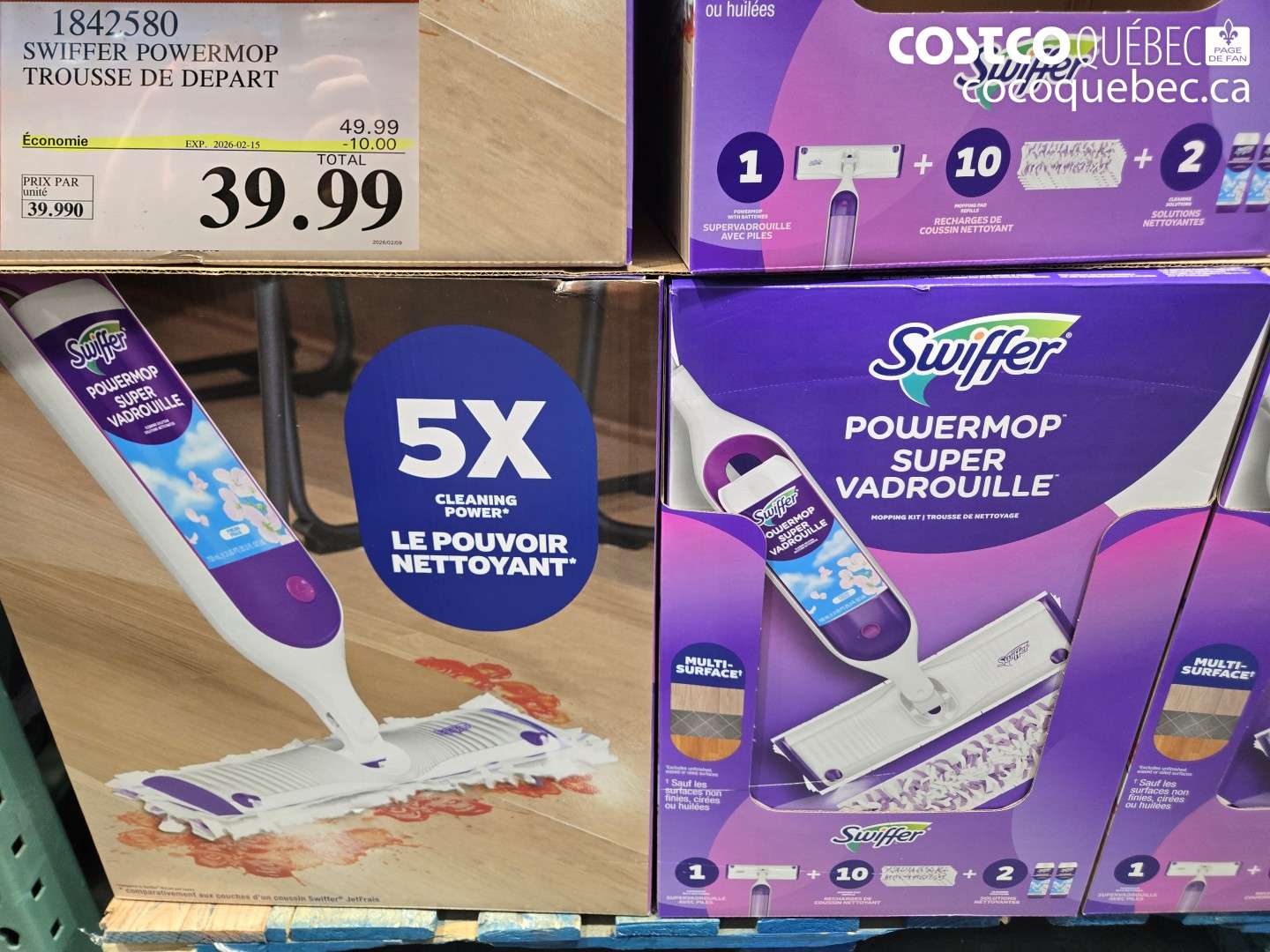 1842580 SWIFFER POWERMOP TROUSSE DE DEPART ($10.00 INSTANT SAVINGS EXPIRES ON 2026-02-15) $39.99